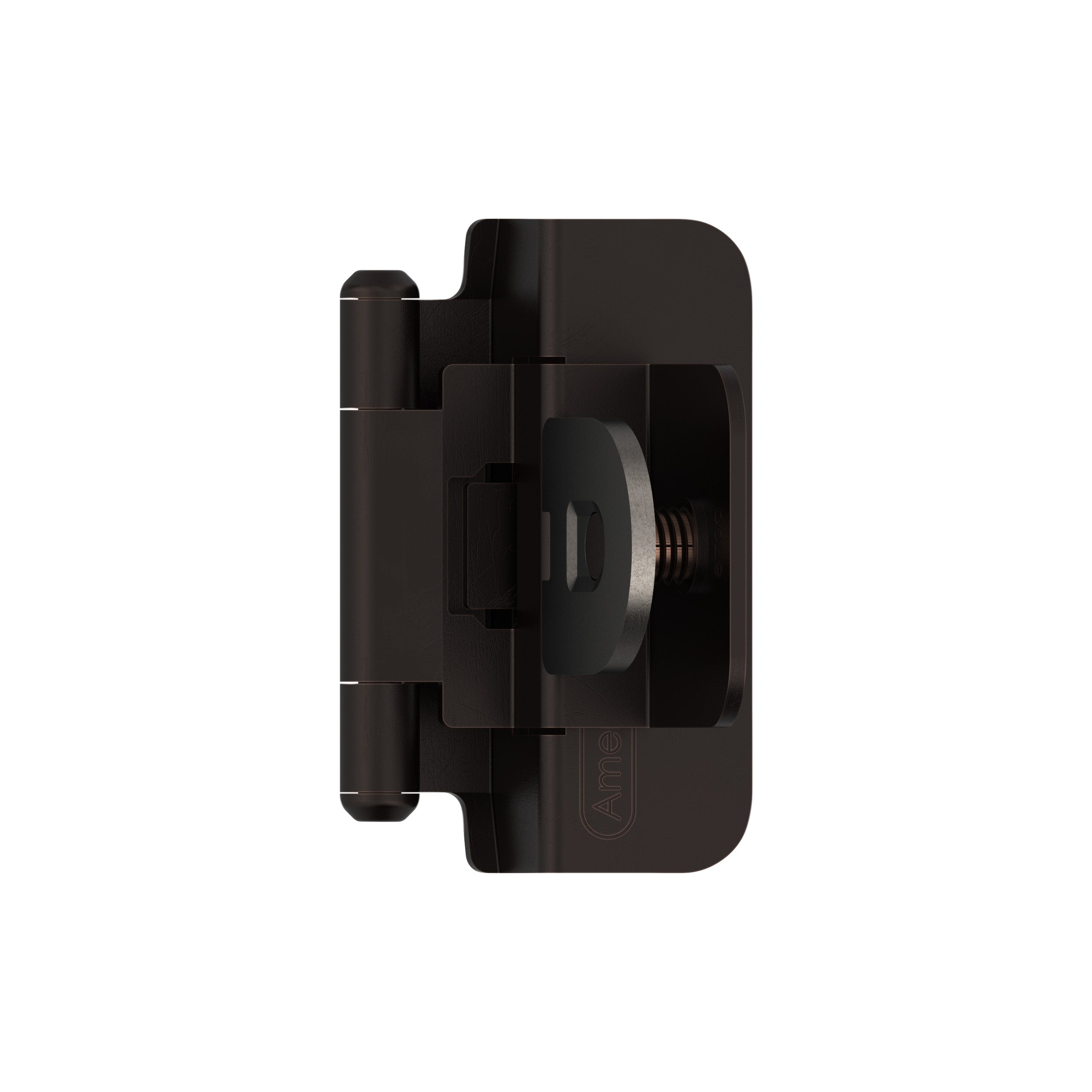 3/8 inch (10mm) Inset Double Demountable Oil-Rubbed Bronze Cabinet Hinge - 1 Pair