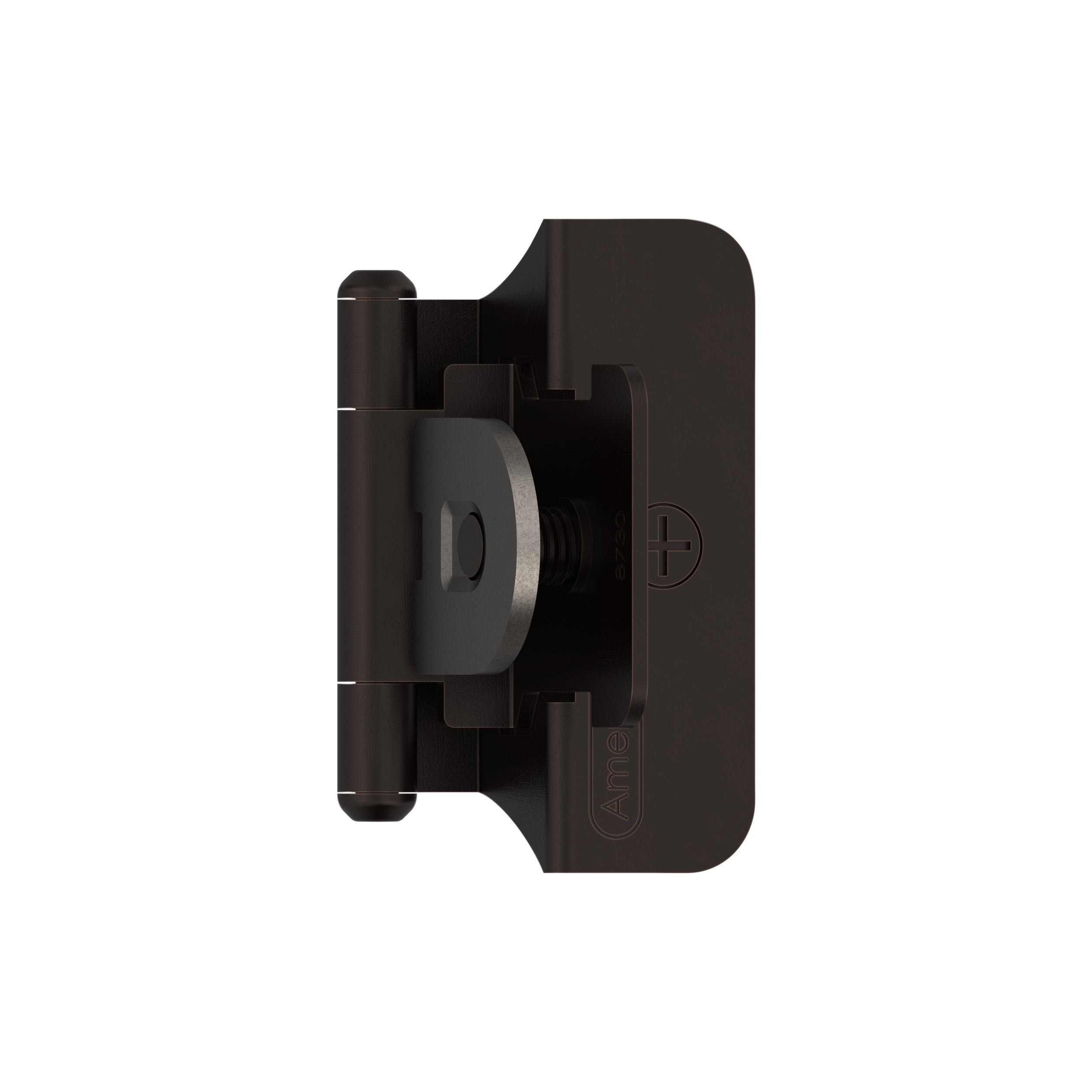 1/4 inch (6mm) Overlay Double Demountable Oil-Rubbed Bronze Cabinet Hinge - 1 Pair