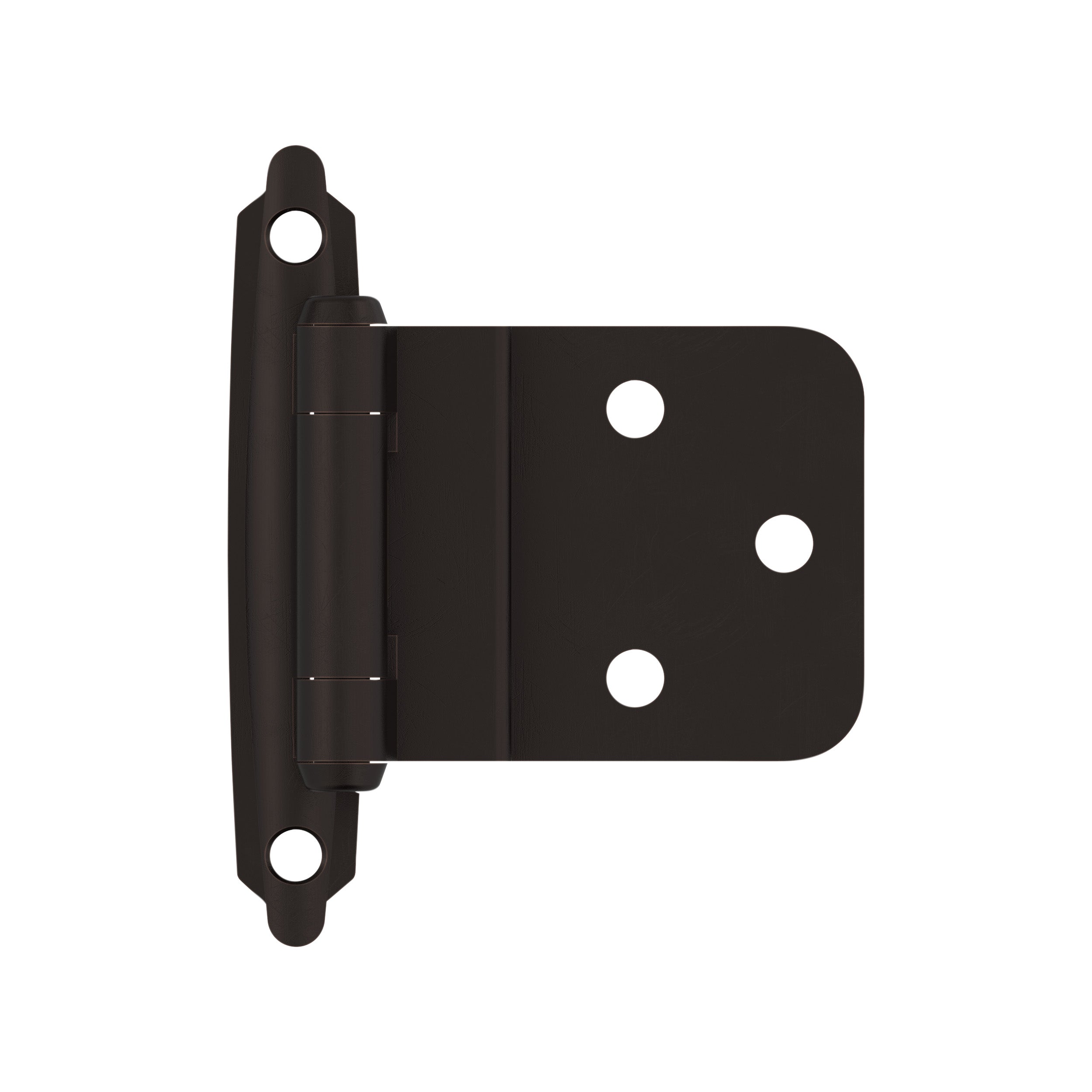 3/8 inch (10mm) Inset Self Closing Face Mount Oil-Rubbed Bronze Cabinet Hinge - 1 Pair