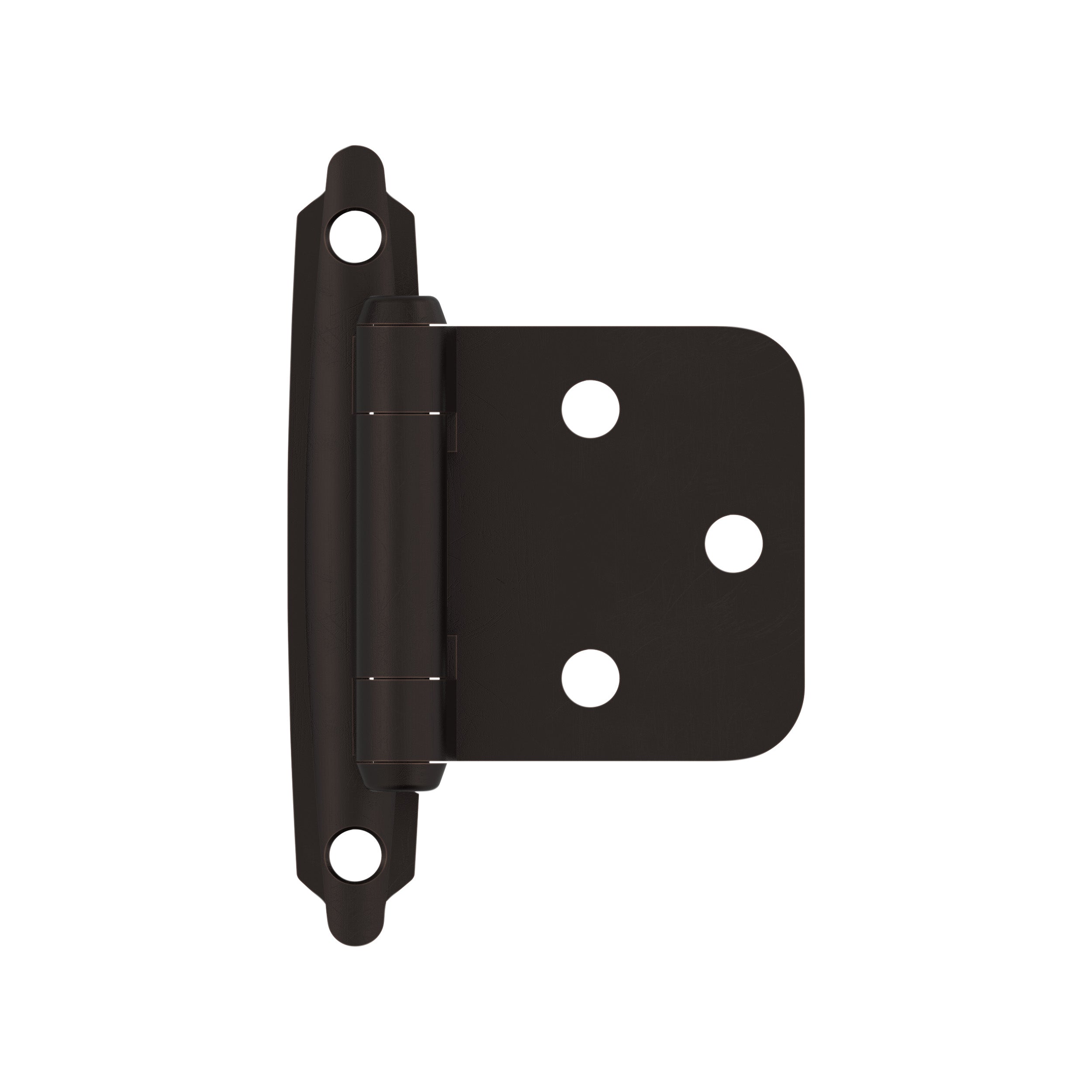 Variable Overlay Self Closing Face Mount Oil-Rubbed Bronze Cabinet Hinge - 1 Pair