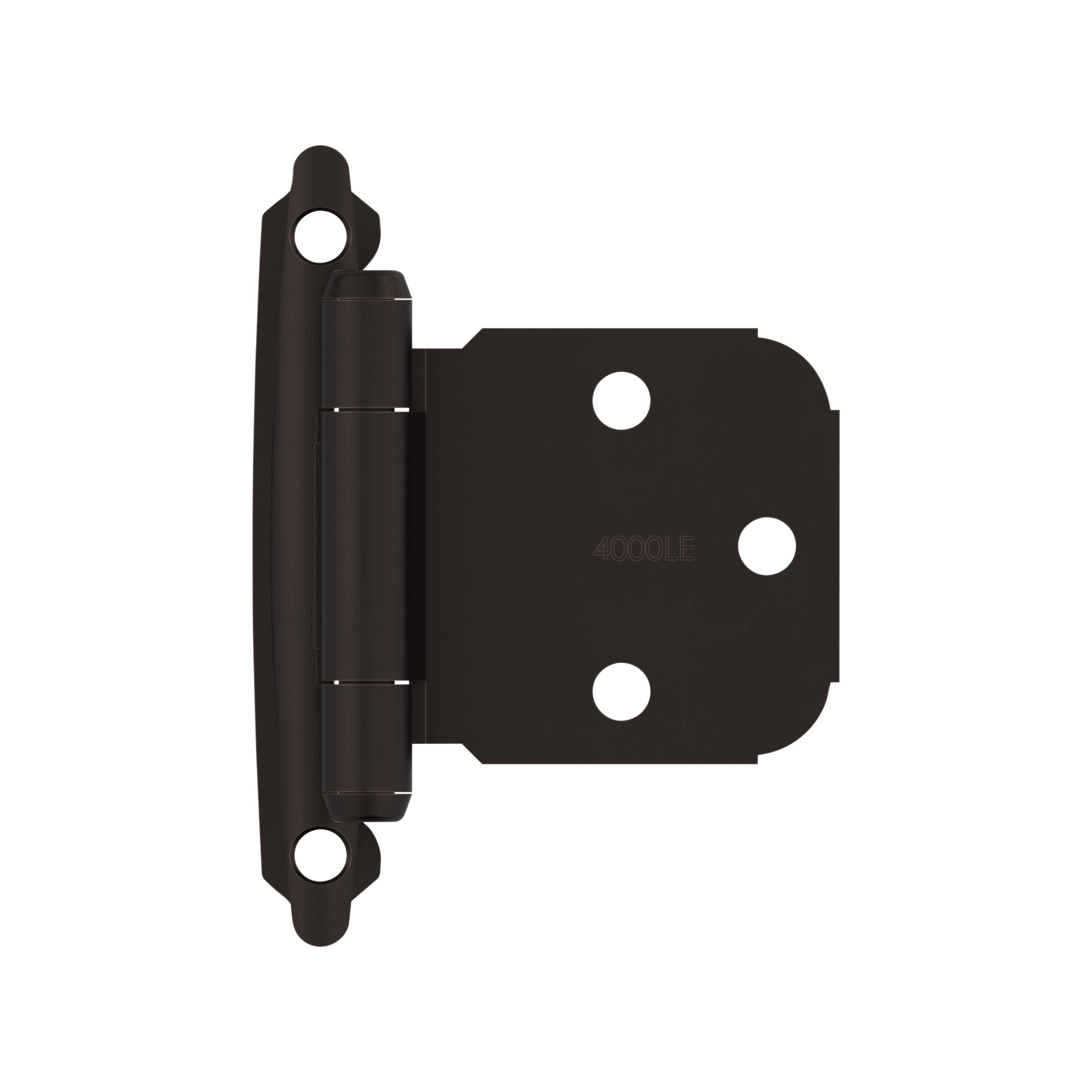 Variable Overlay Self Closing Face Mount Oil-Rubbed Bronze Cabinet Hinge - 1 Pair
