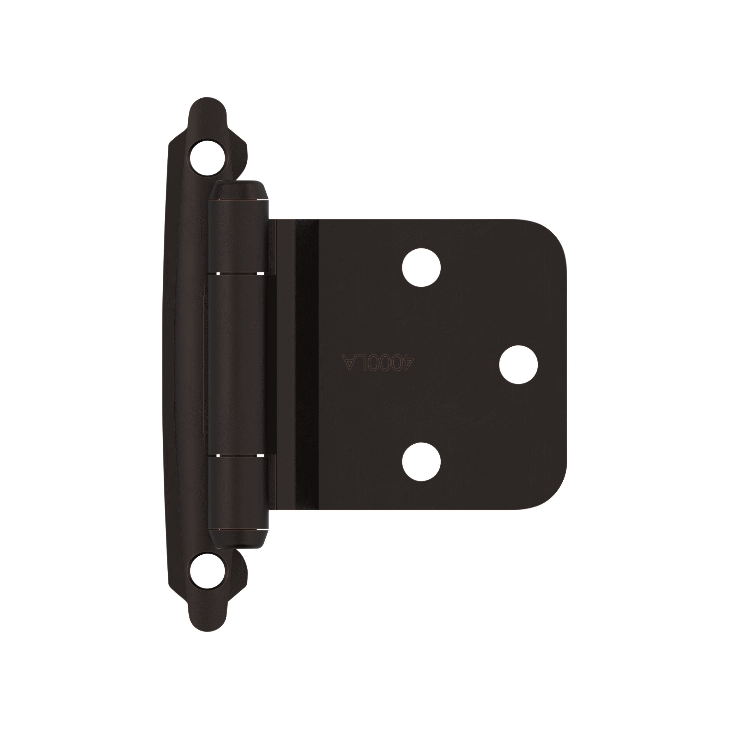 Variable Overlay Self Closing Face Mount Reverse Bevel Oil-Rubbed Bronze Cabinet Hinge - 1 Pair