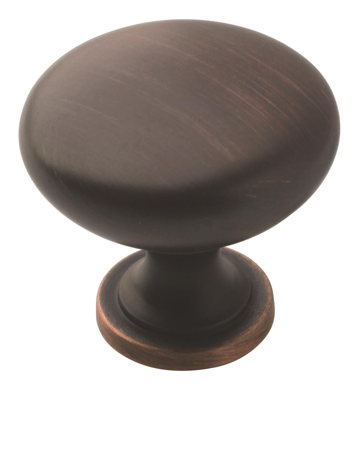 Edona 1-1/4 inch (32mm) Diameter Oil-Rubbed Bronze Cabinet Knob - 25 Pack