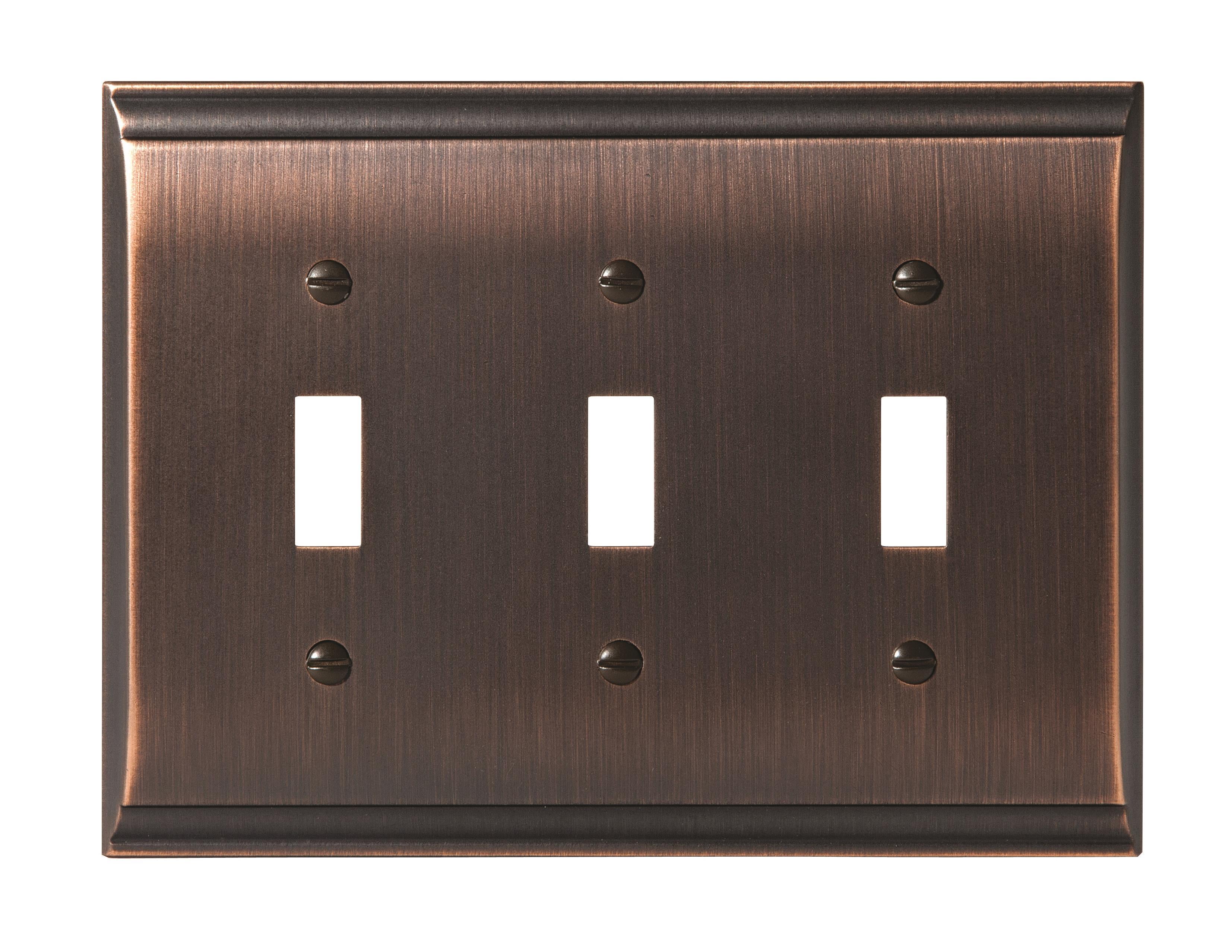 Candler 3 Toggle Oil-Rubbed Bronze Wall Plate