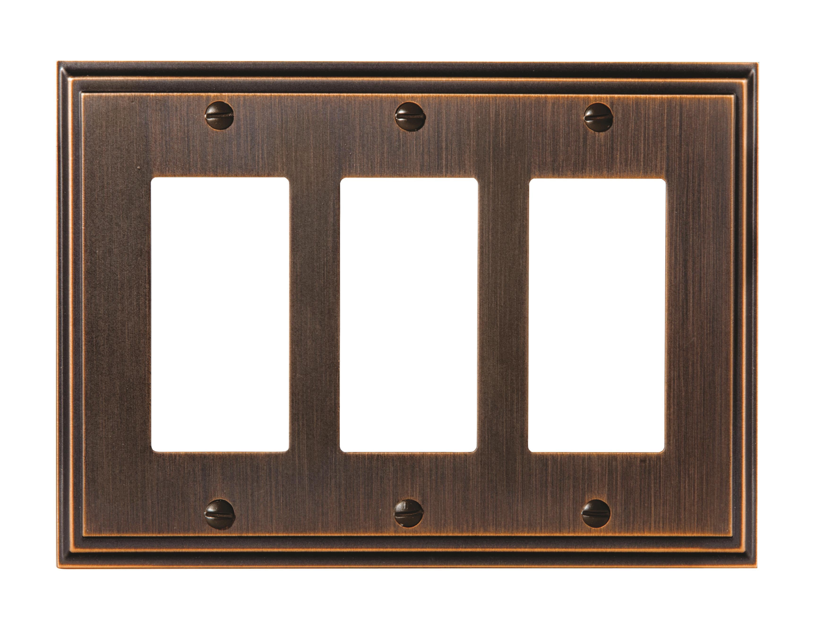 Mulholland 3 Rocker Oil-Rubbed Bronze Wall Plate