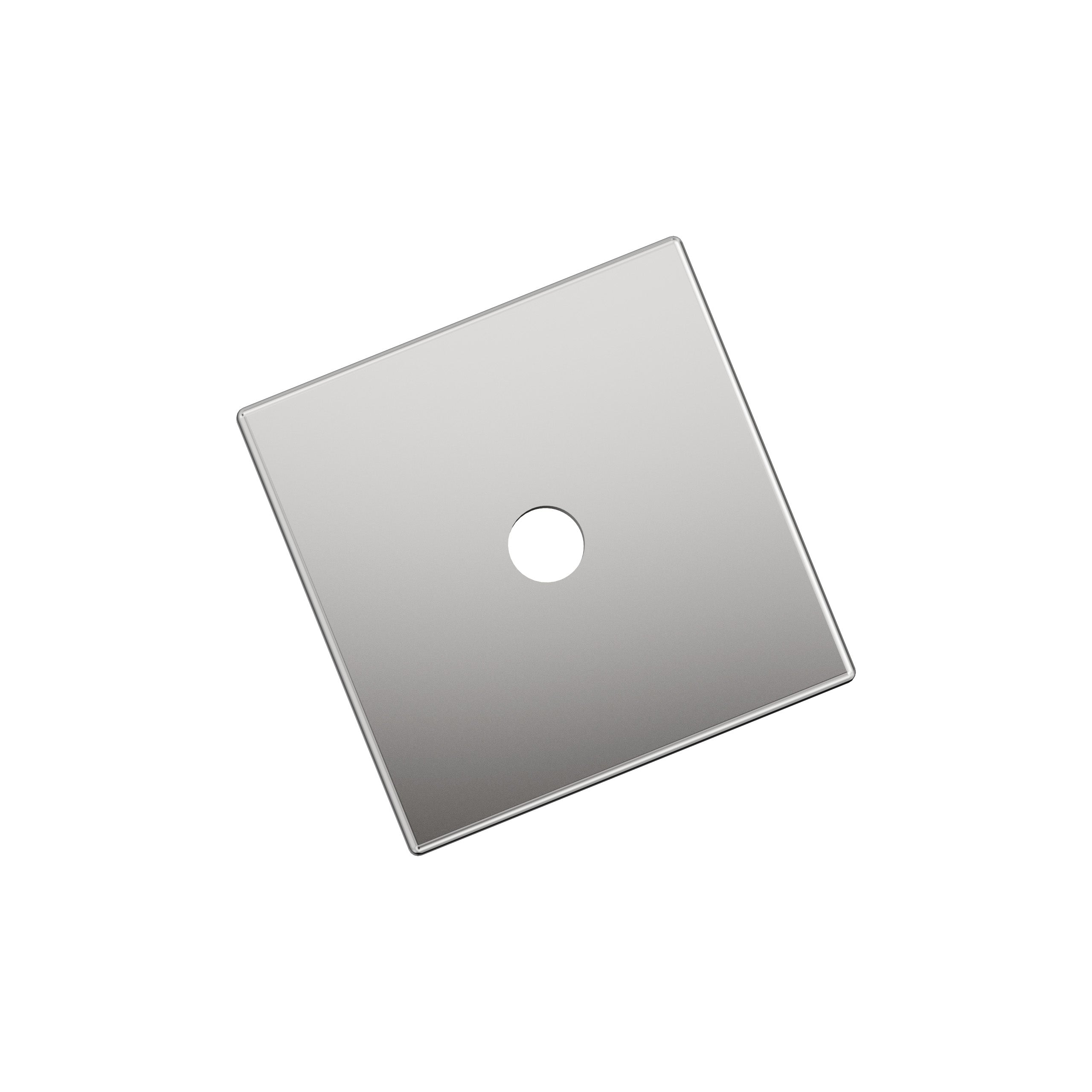Ladera 1-3/16 inch (30mm) Length Square Polished Chrome Cabinet Knob Backplate