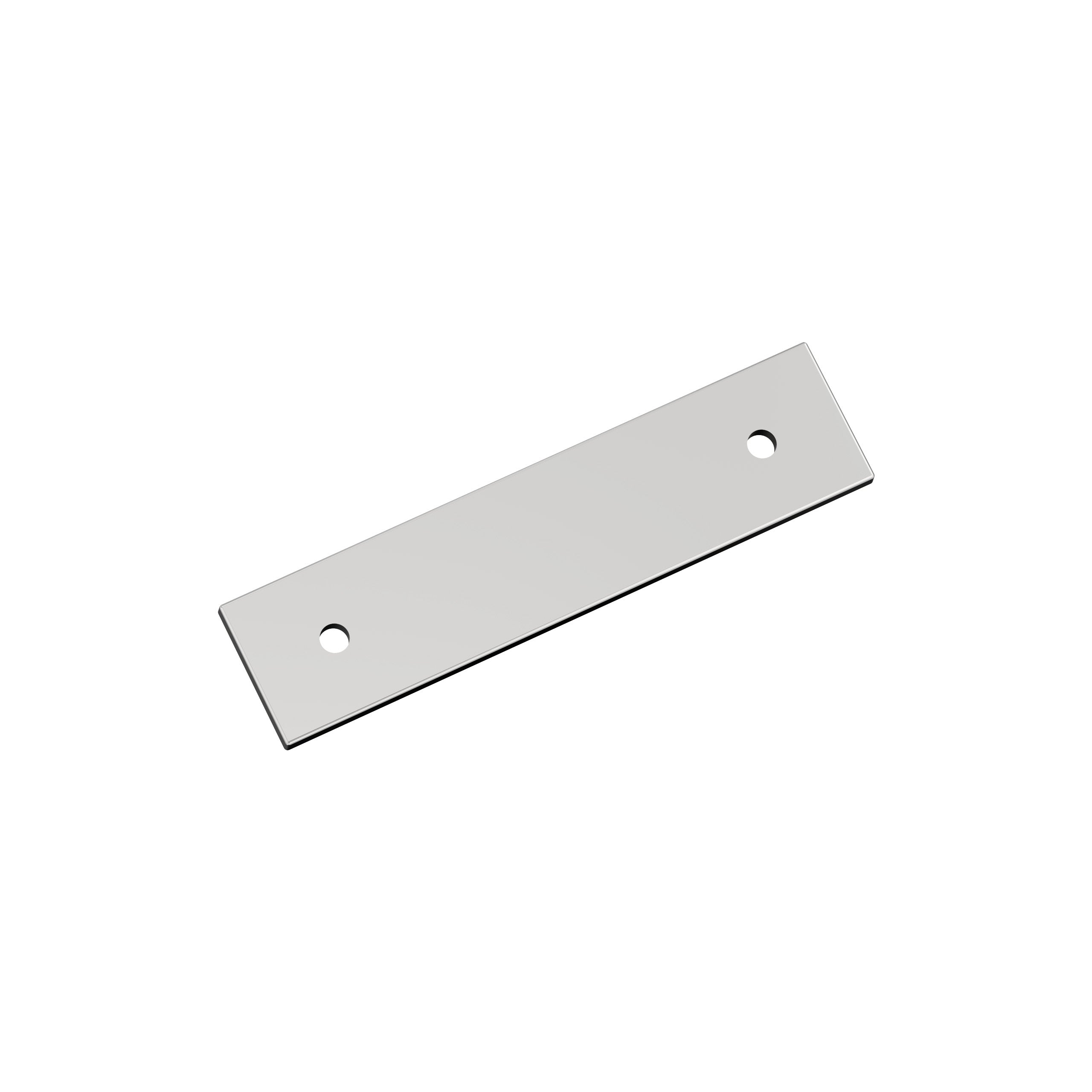 Ladera 3 inch (76mm) Center-to-Center Rectangle Polished Chrome Cabinet Pull Backplate