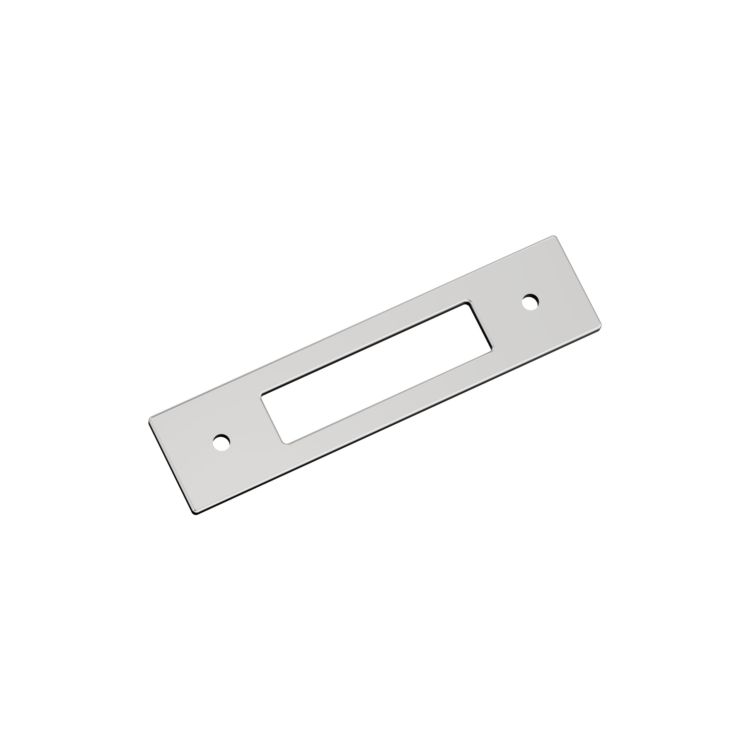Medora 3-3/4 inch (96mm) Center-to-Center Rectangle Polished Chrome Cabinet Pull Backplate