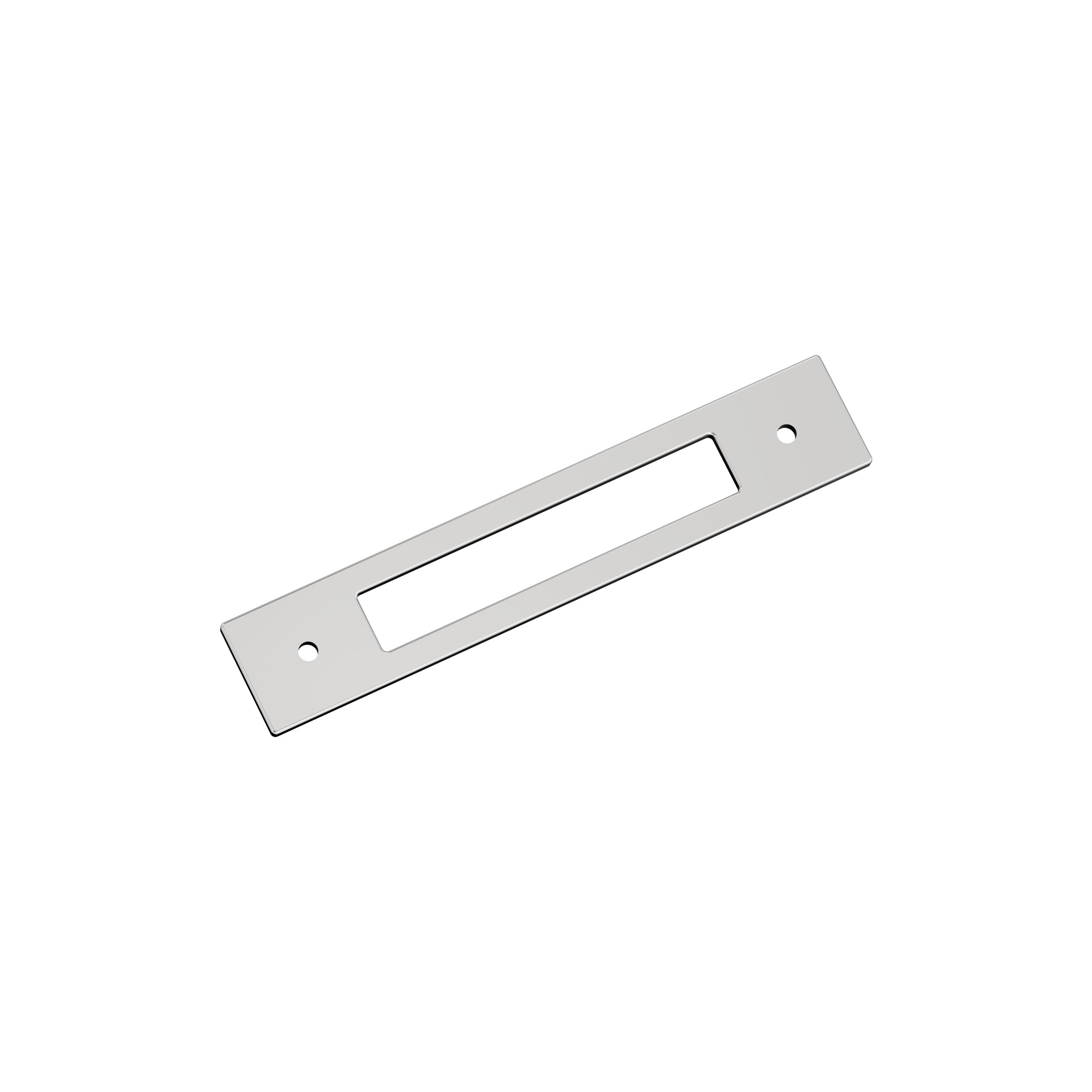 Medora 5-1/16 inch (128mm) Center-to-Center Rectangle Polished Chrome Cabinet Pull Backplate