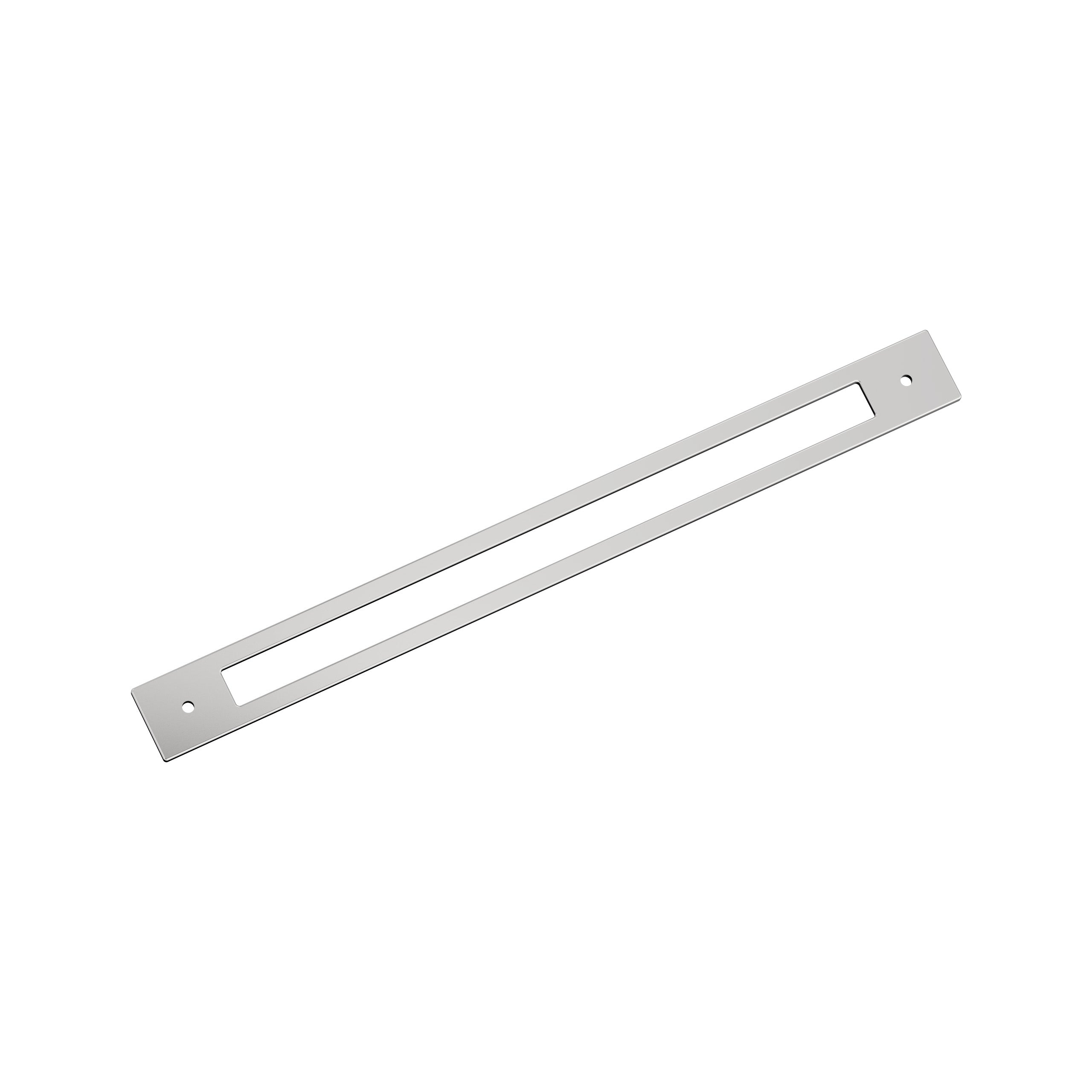 Medora 12-5/8 inch (320mm) Center-to-Center Rectangle Polished Chrome Cabinet Pull Backplate