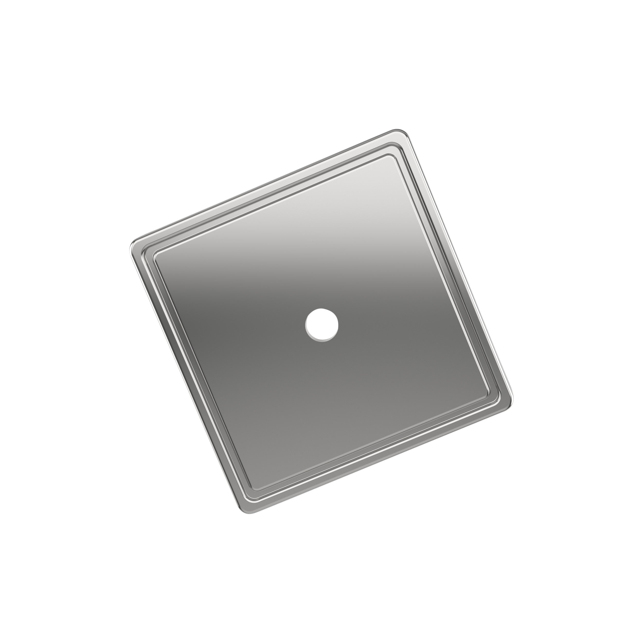 Thoreau 1-9/16 inch (40mm) Length Square Polished Chrome Cabinet Knob Backplate