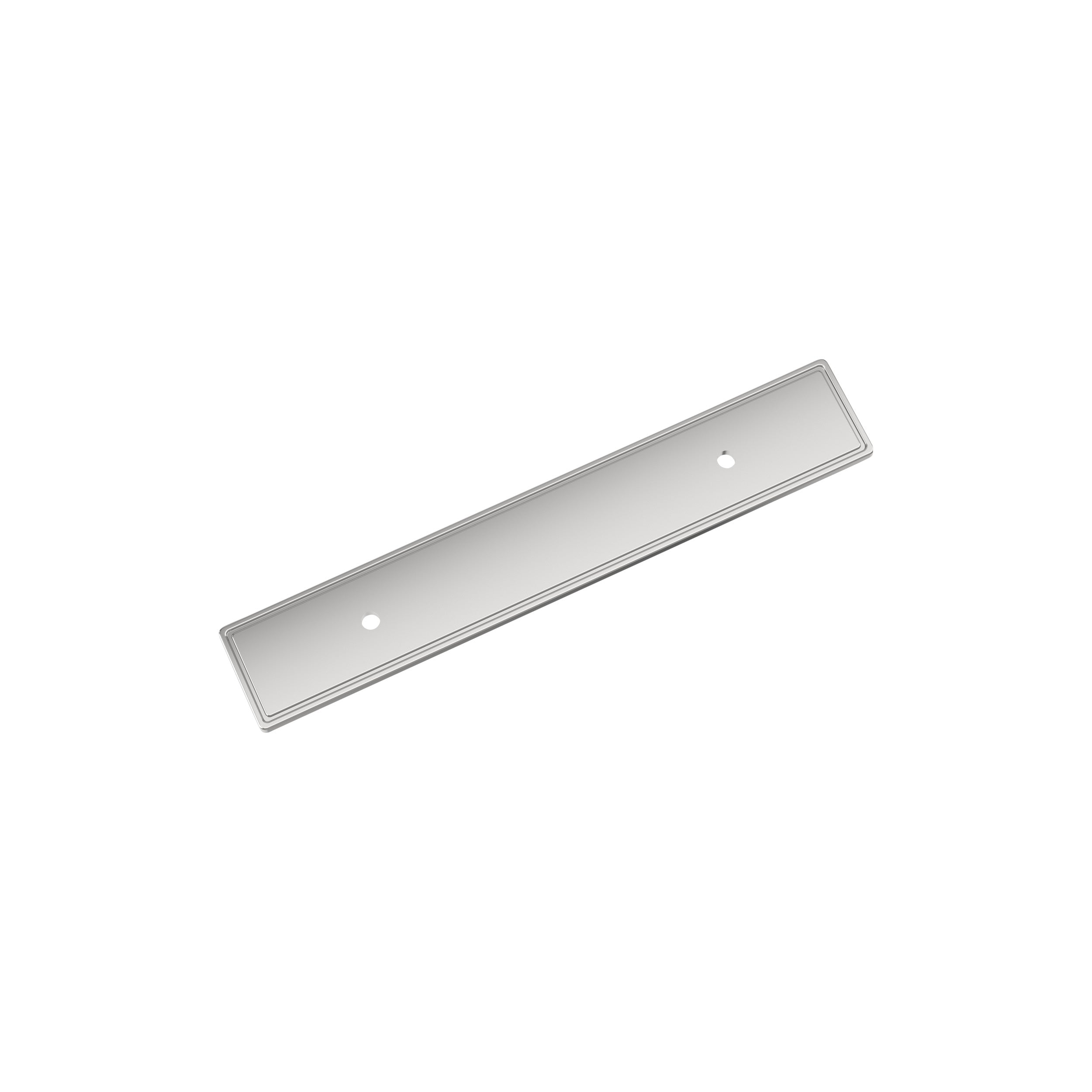 Thoreau 3-3/4 inch (96mm) Center-to-Center Rectangle Polished Chrome Cabinet Pull Backplate
