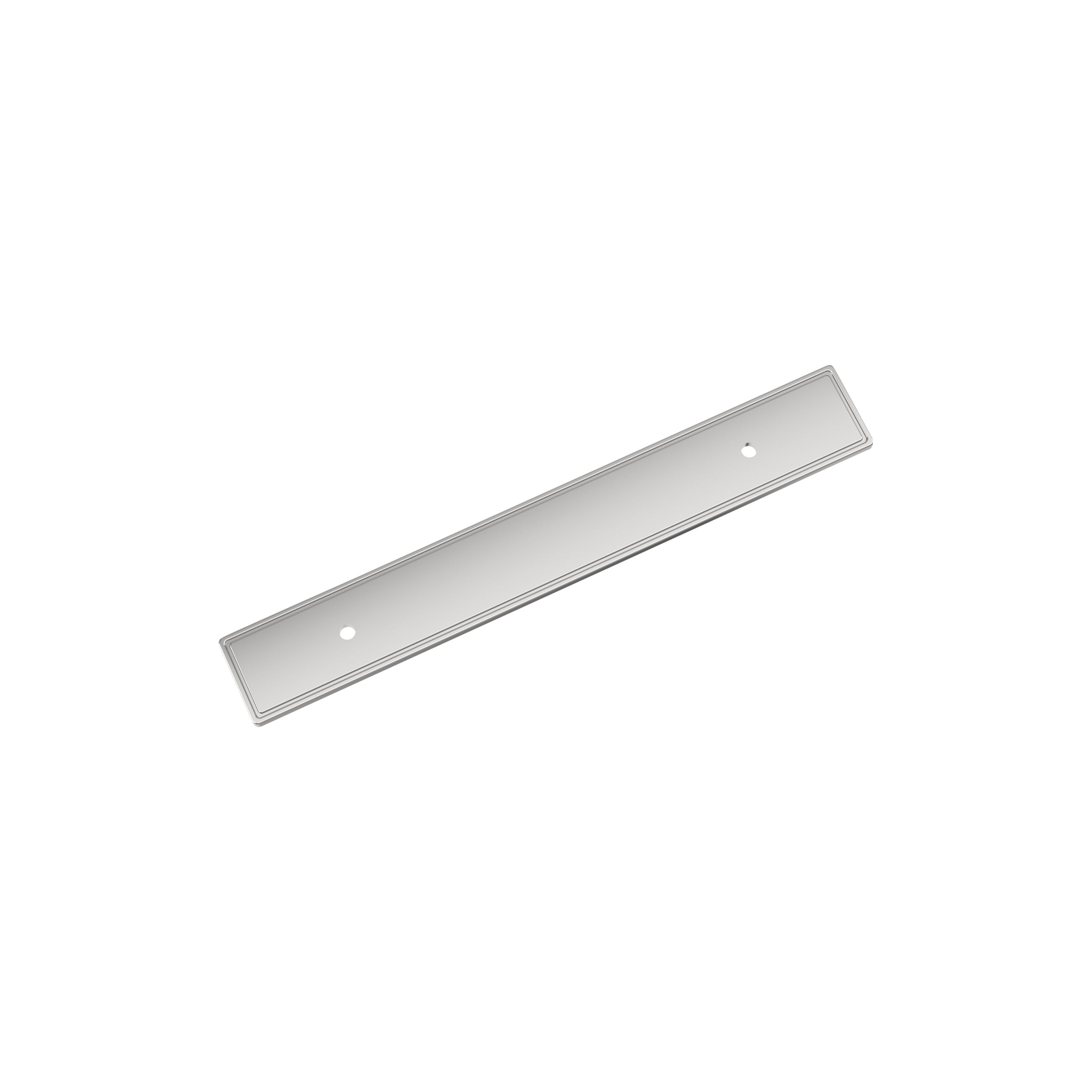 Thoreau 5-1/16 inch (128mm) Center-to-Center Rectangle Polished Chrome Cabinet Pull Backplate