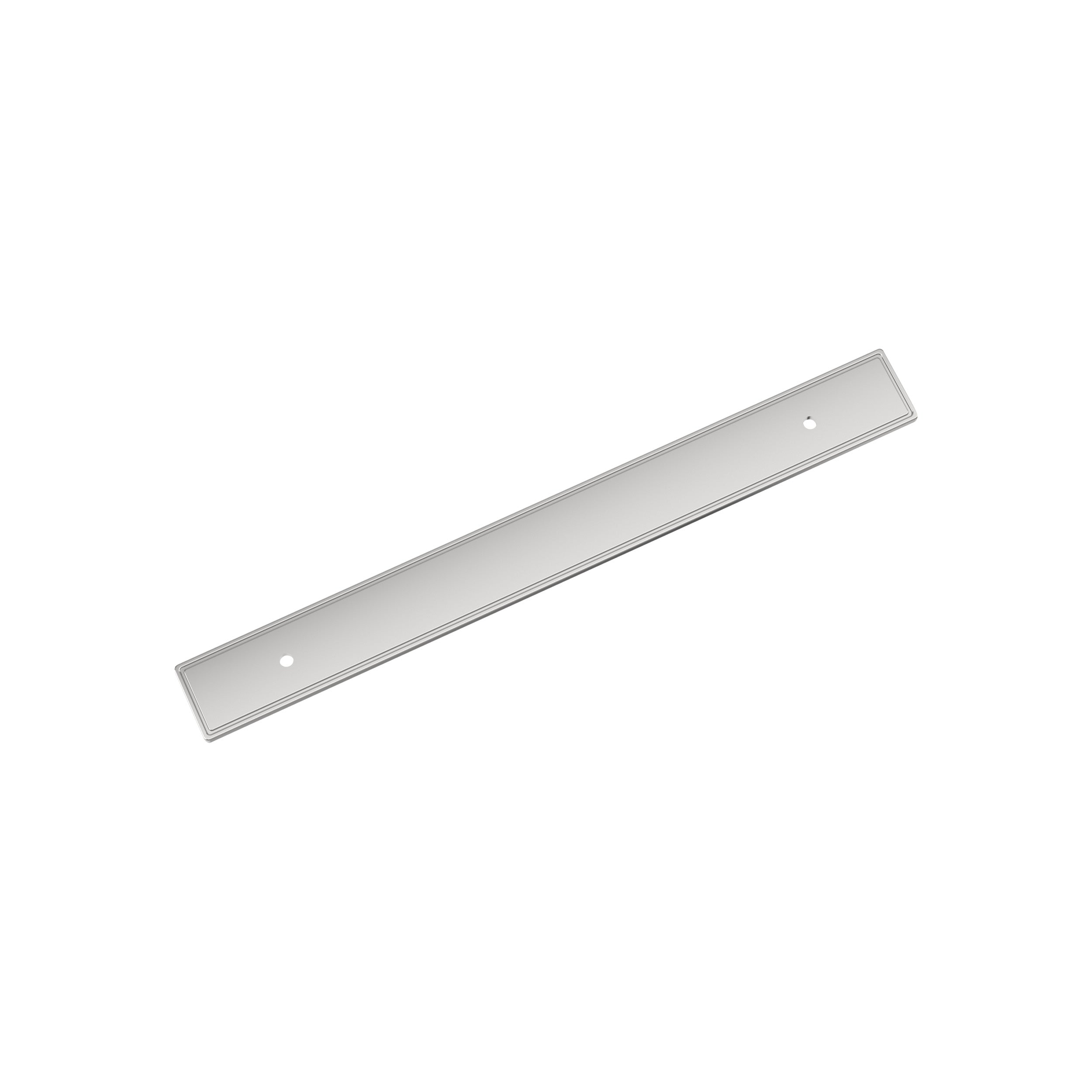 Thoreau 7-9/16 inch (192mm) Center-to-Center Rectangle Polished Chrome Cabinet Pull Backplate
