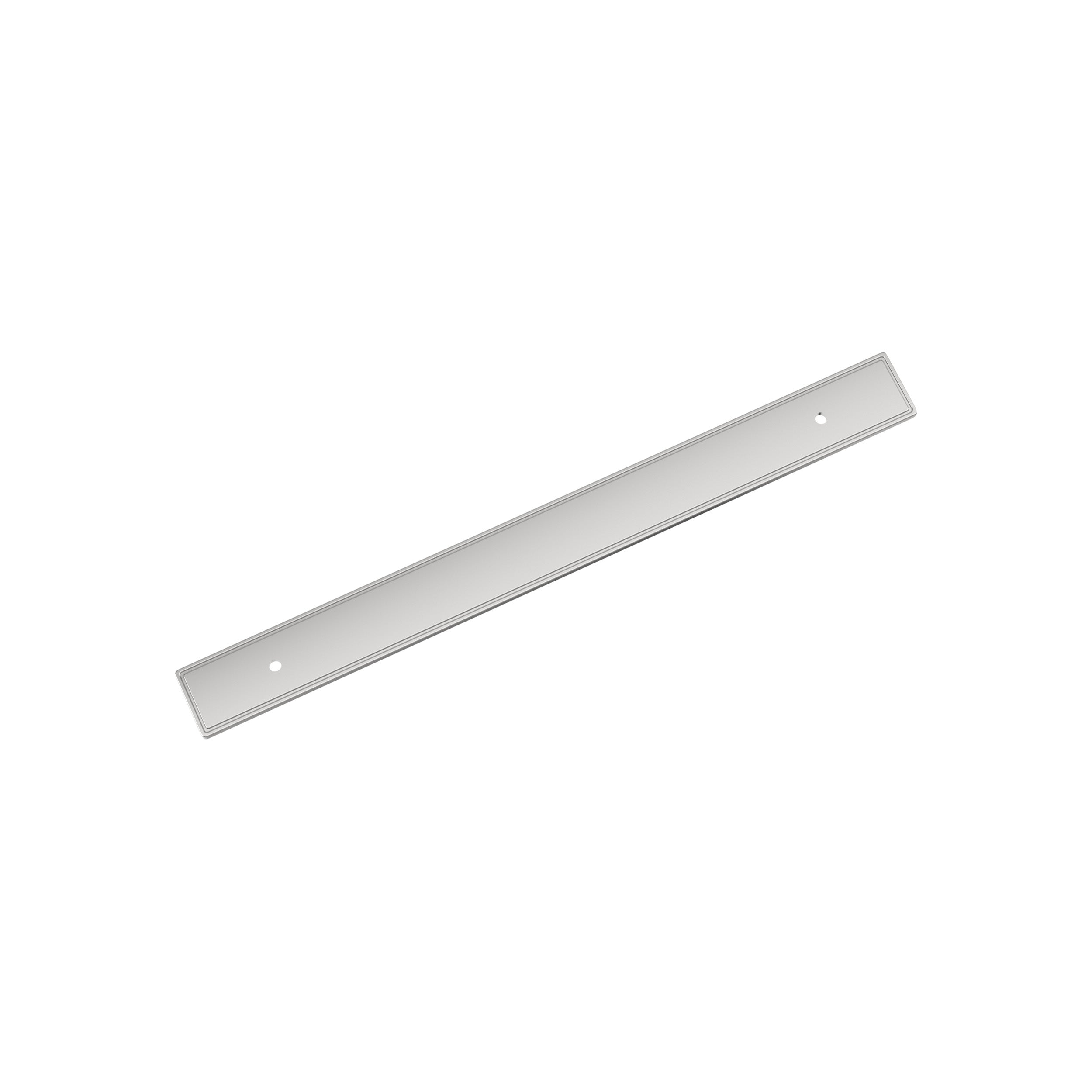 Thoreau 8-13/16 inch (224mm) Center-to-Center Rectangle Polished Chrome Cabinet Pull Backplate