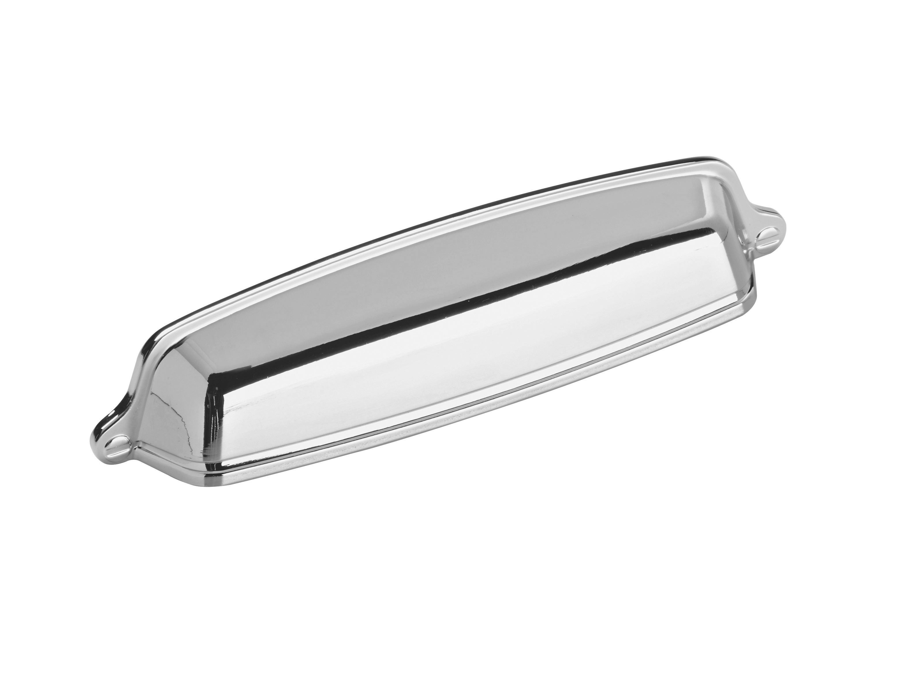 Stature 5-1/16 inch (128mm) Center-to-Center Polished Chrome Cabinet Cup Pull