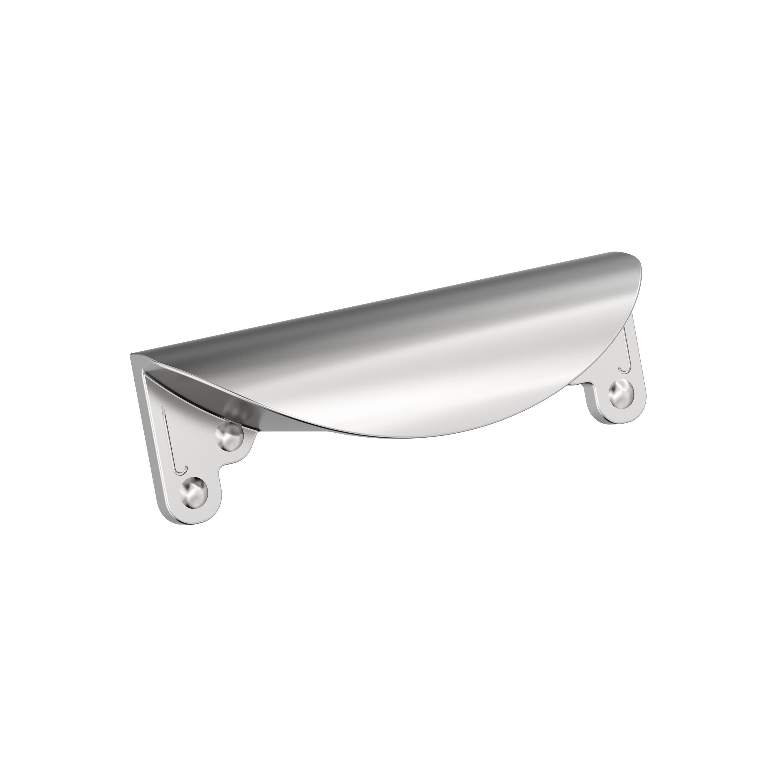 Inspirations 3 inch (76mm) Center-to-Center Polished Chrome Cabinet Cup Pull