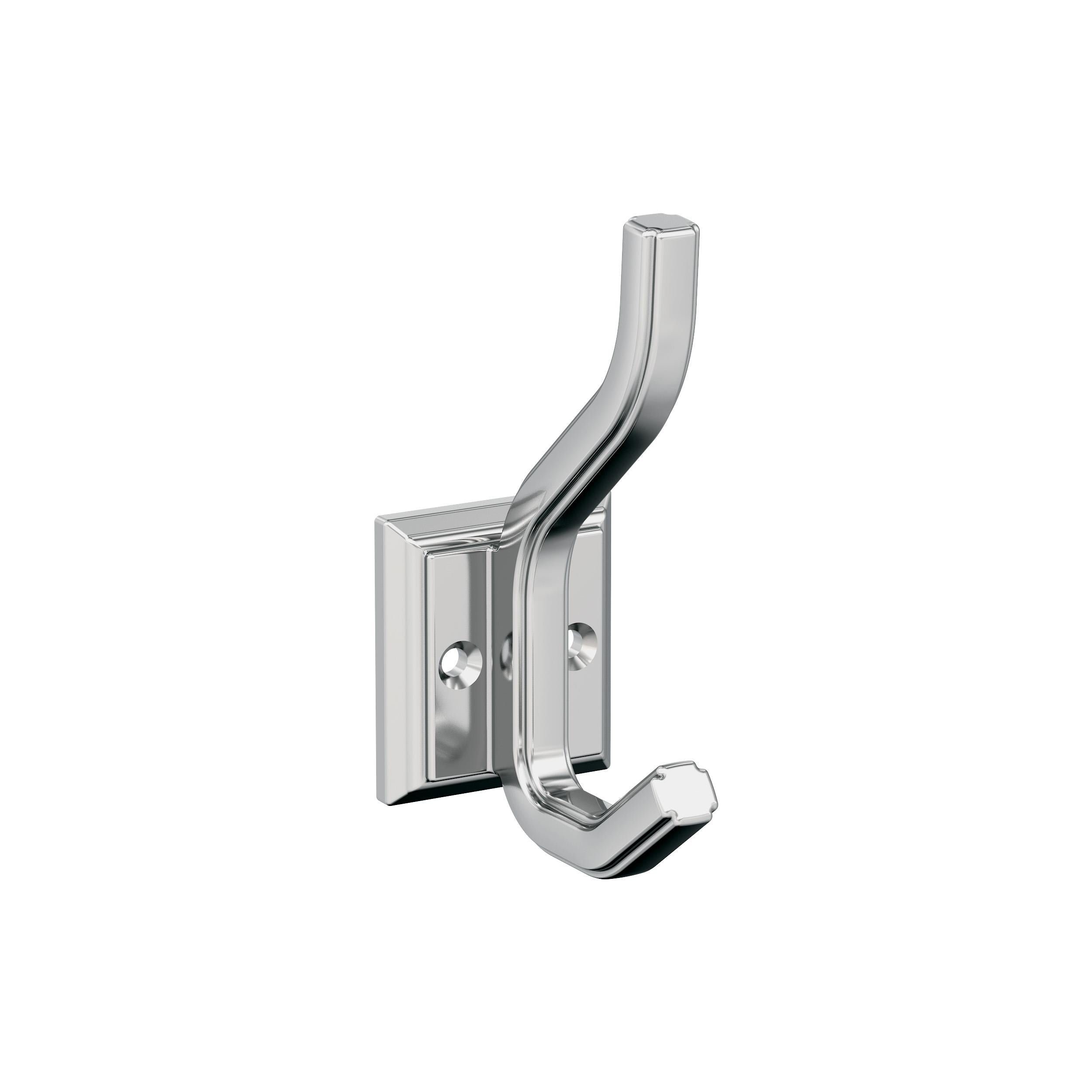 Aliso Double Prong Polished Chrome Decorative Wall Hook