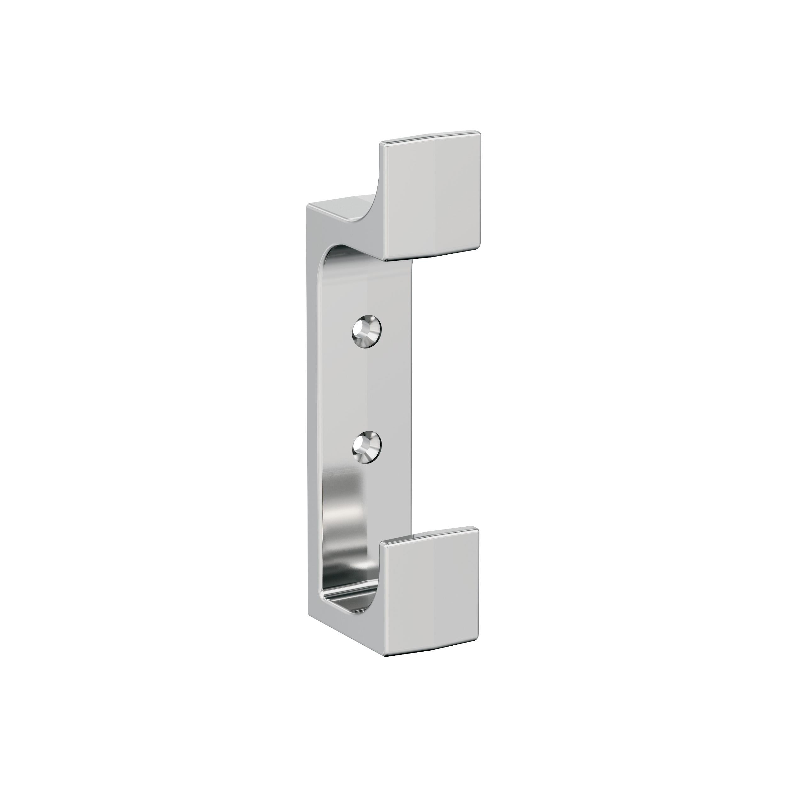 Bray Double Prong Polished Chrome Decorative Wall Hook