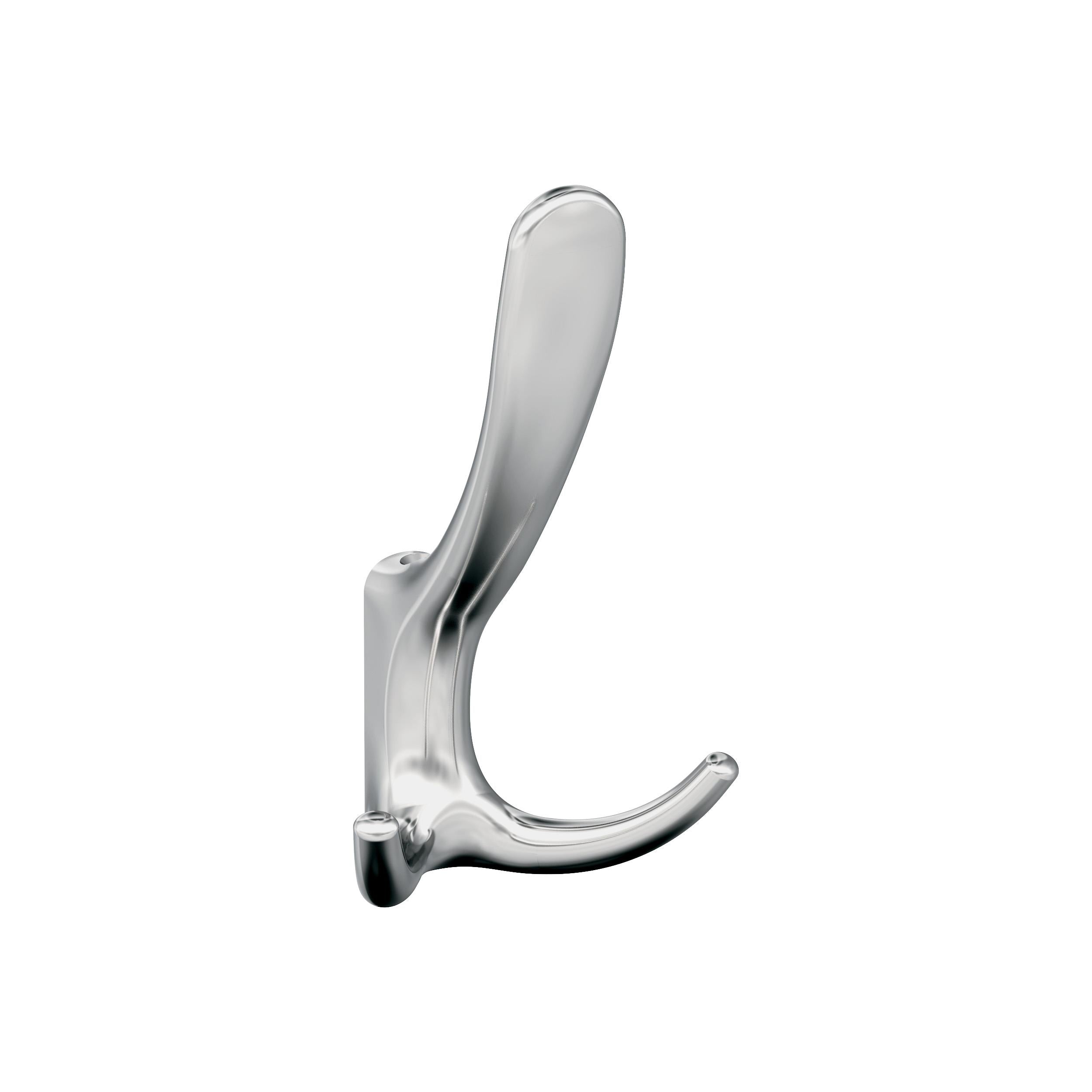 Finesse Triple Prong Polished Chrome Decorative Wall Hook