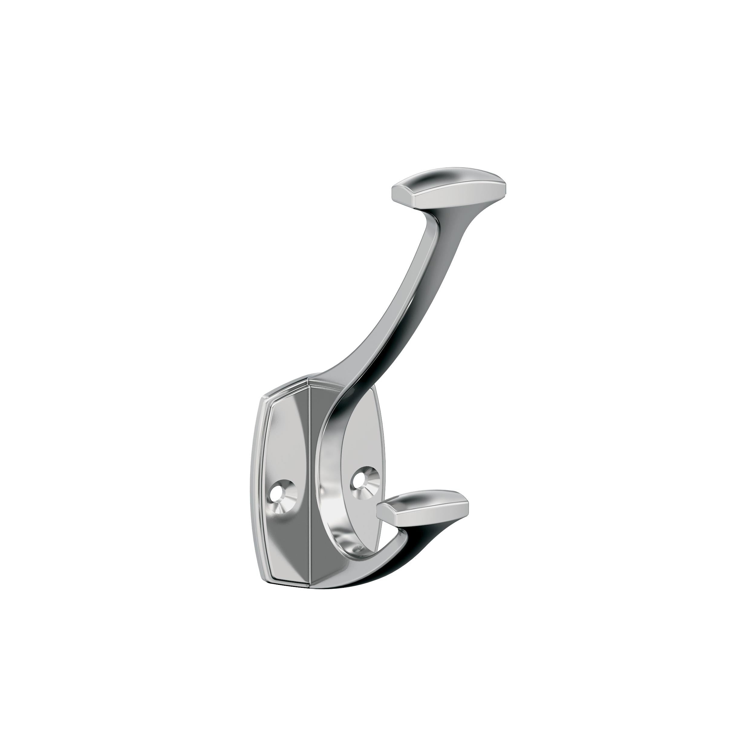 Vicinity Double Prong Polished Chrome Decorative Wall Hook
