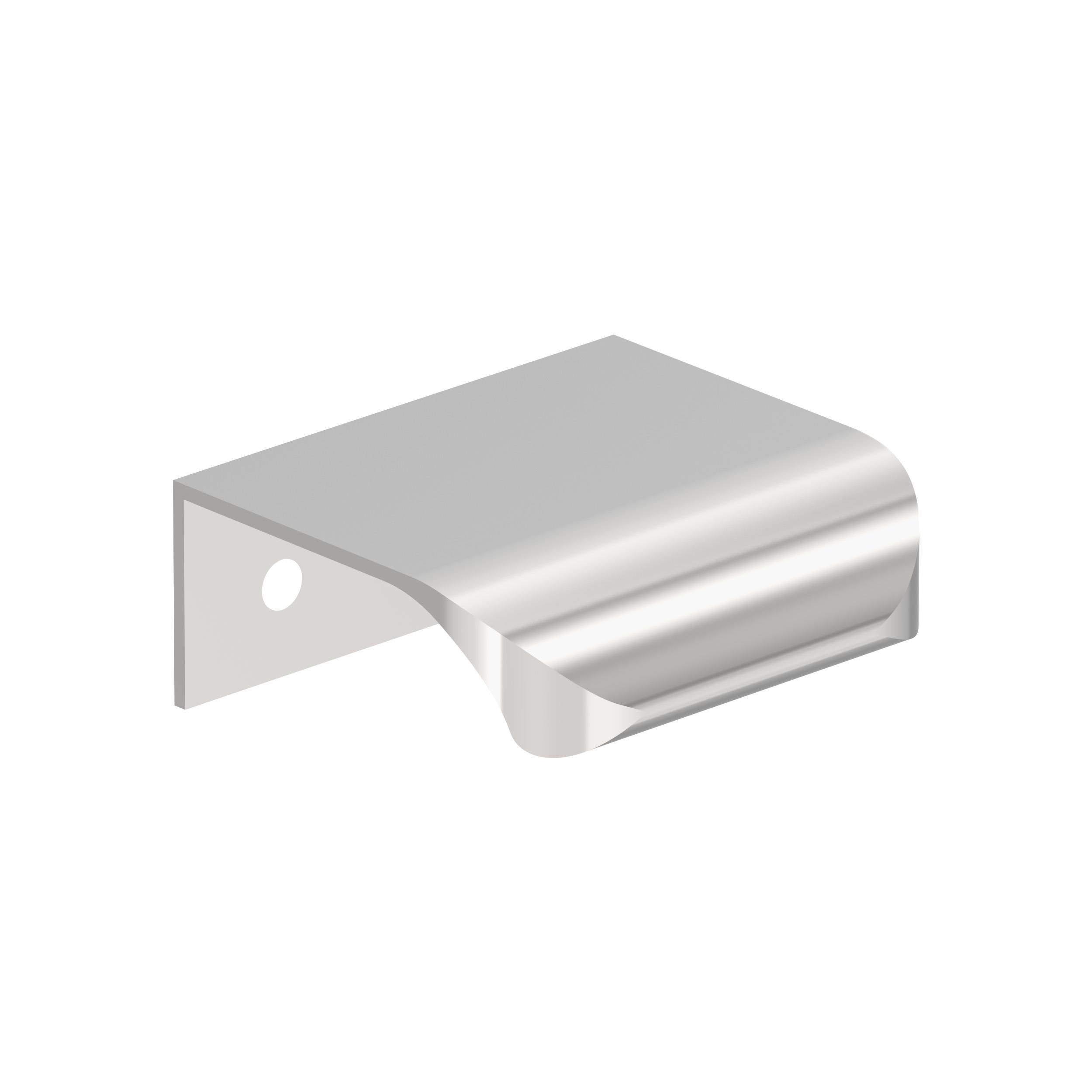 Streamline Tab 1-3/4 inch (44mm) Length Polished Chrome Cabinet Edge Pull