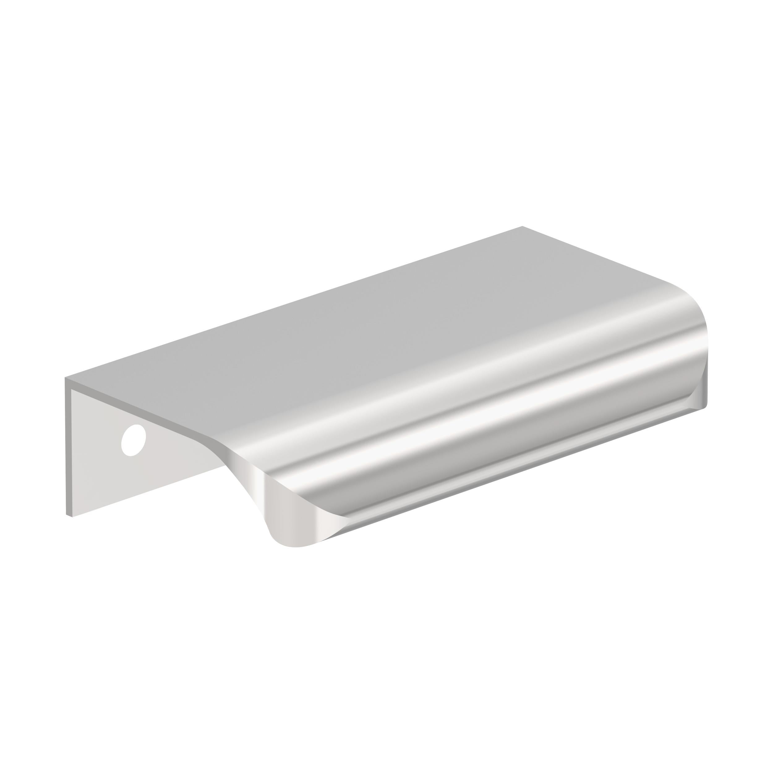 Streamline Tab 3 inch (76mm) Length Polished Chrome Cabinet Edge Pull