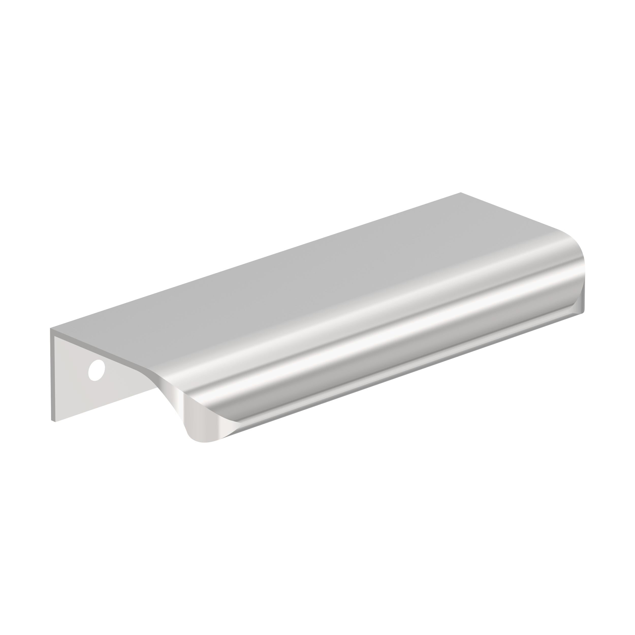 Streamline Tab 4 inch (102mm) Length Polished Chrome Cabinet Edge Pull