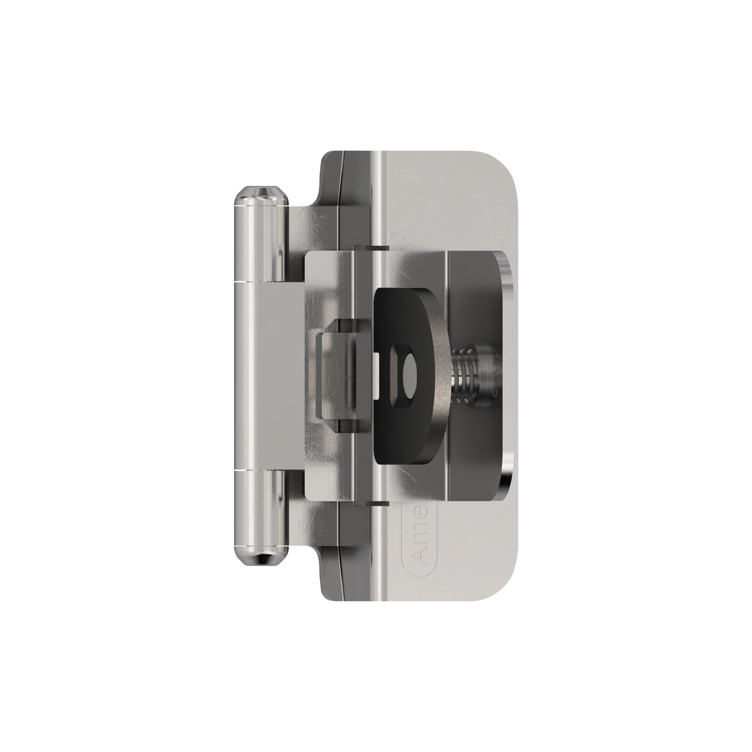 3/8 inch (10mm) Inset Double Demountable Polished Chrome Cabinet Hinge - 1 Pair
