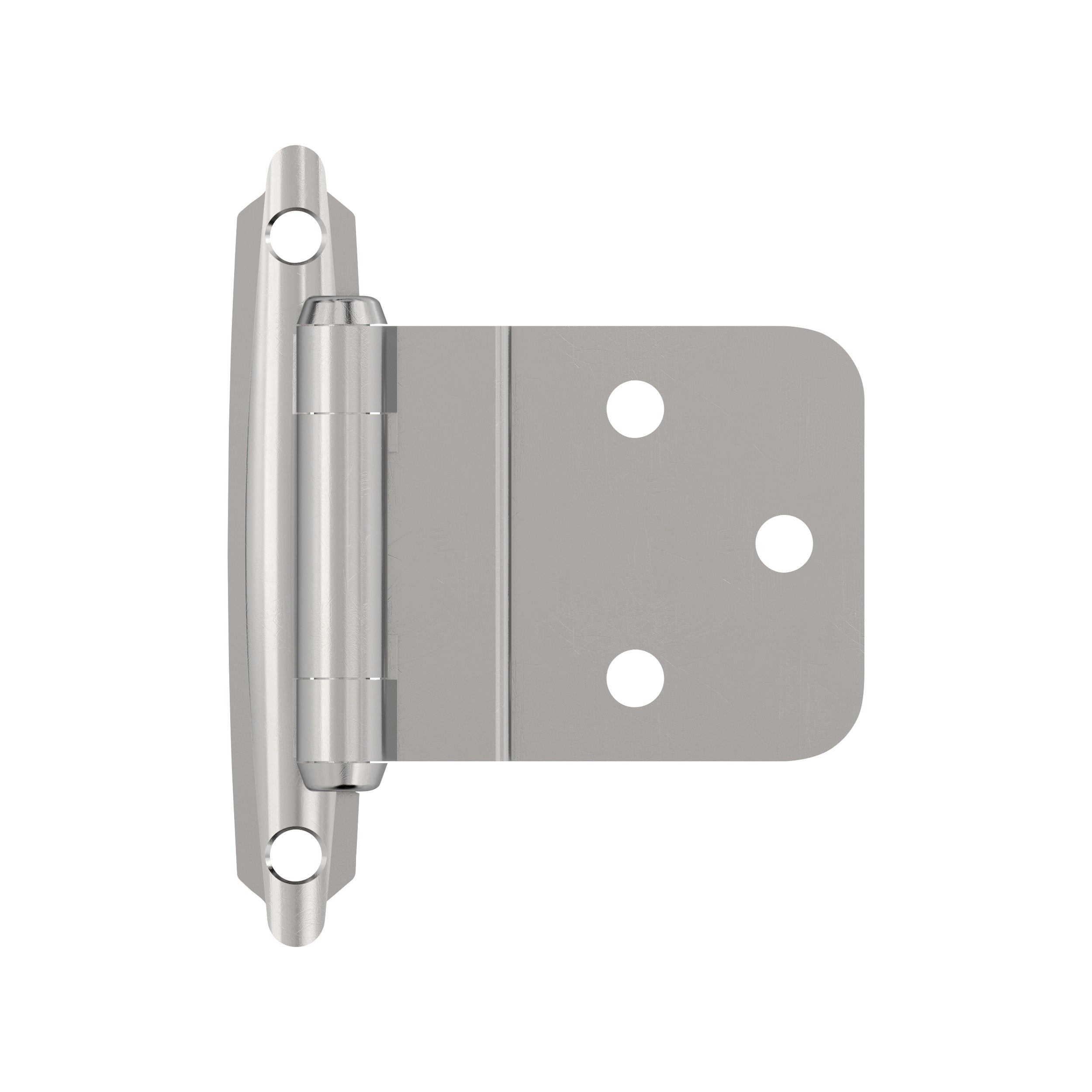 3/8 inch (10mm) Inset Self Closing Face Mount Polished Chrome Cabinet Hinge - 1 Pair