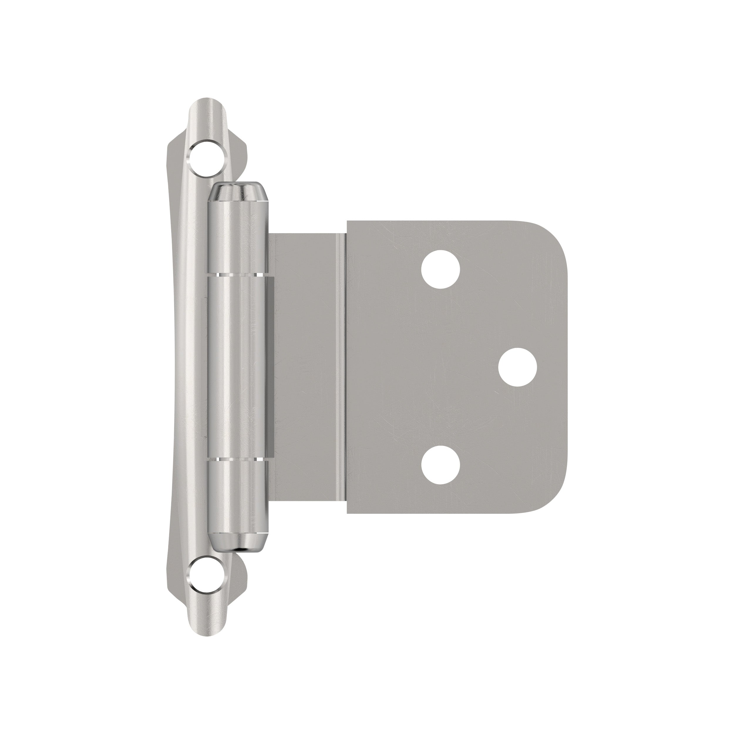 3/8 inch (10mm) Inset Self Closing Face Mount Polished Chrome Cabinet Hinge - 1 Pair