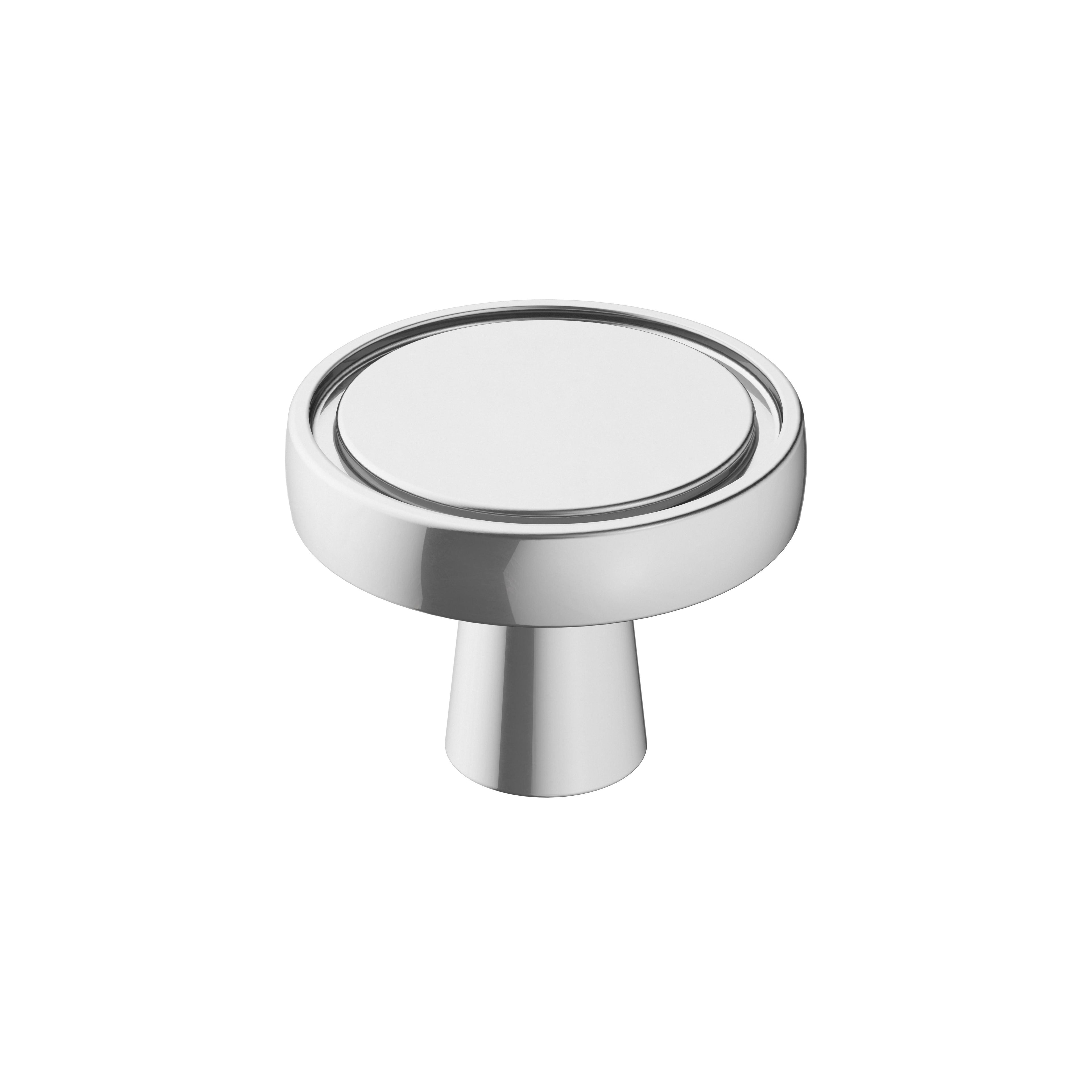 Destine 1-3/8 inch (35mm) Diameter Polished Chrome Cabinet Knob