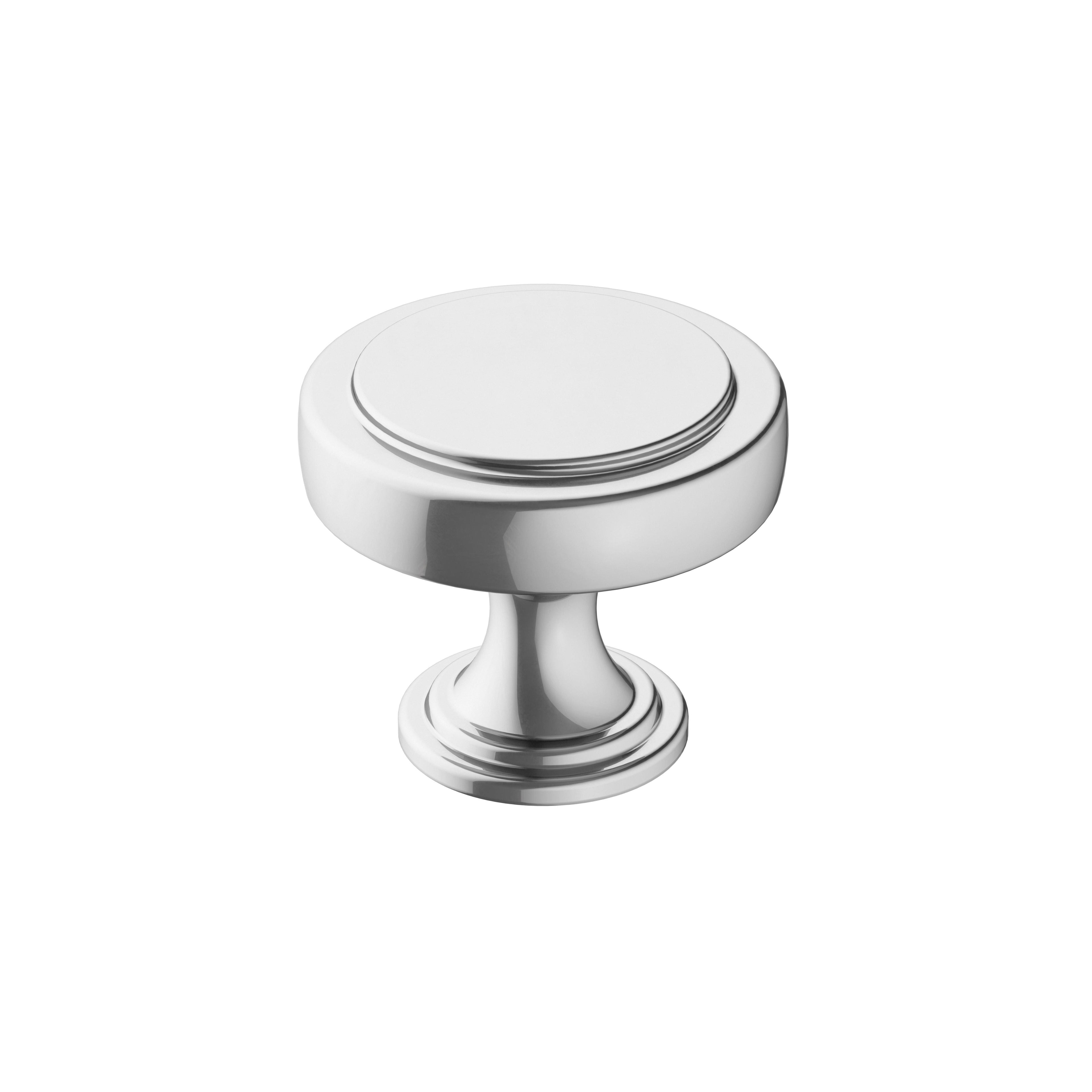 Exceed 1-1/2 inch (38mm) Diameter Polished Chrome Cabinet Knob