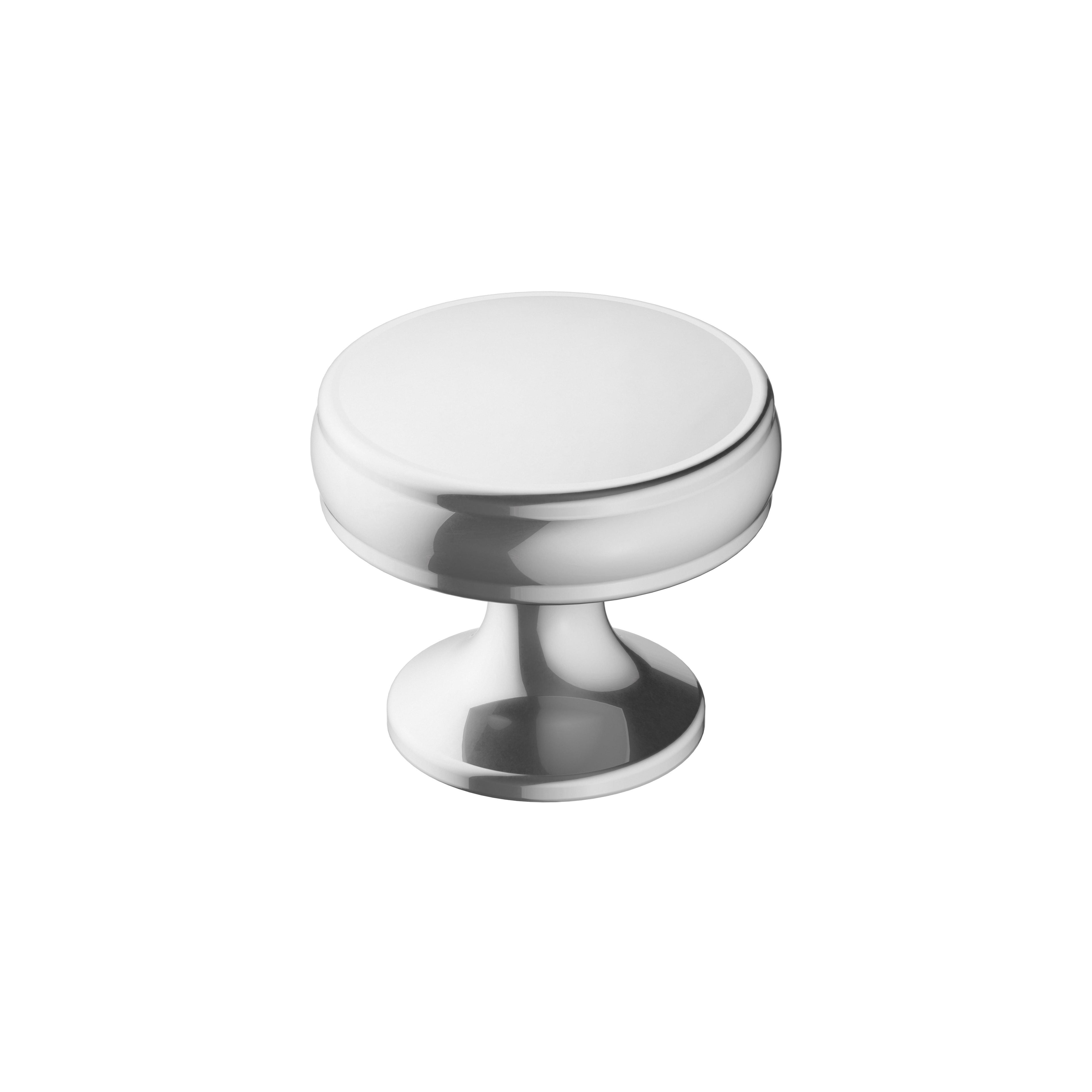 Renown 1-1/4 inch (32mm) Diameter Polished Chrome Cabinet Knob