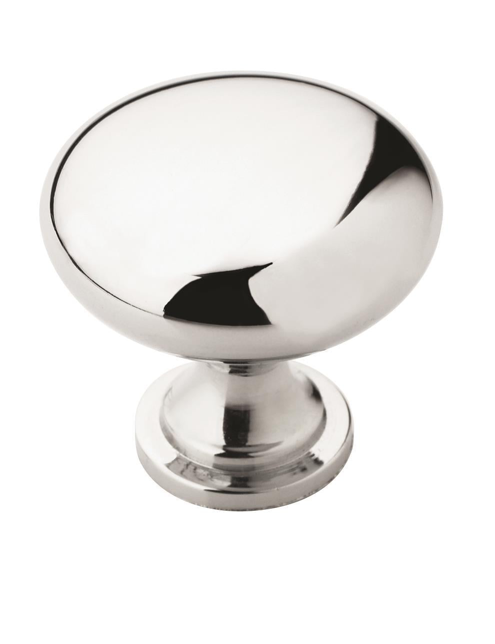 Edona 1-1/4 inch (32mm) Diameter Polished Chrome Cabinet Knob - 25 Pack