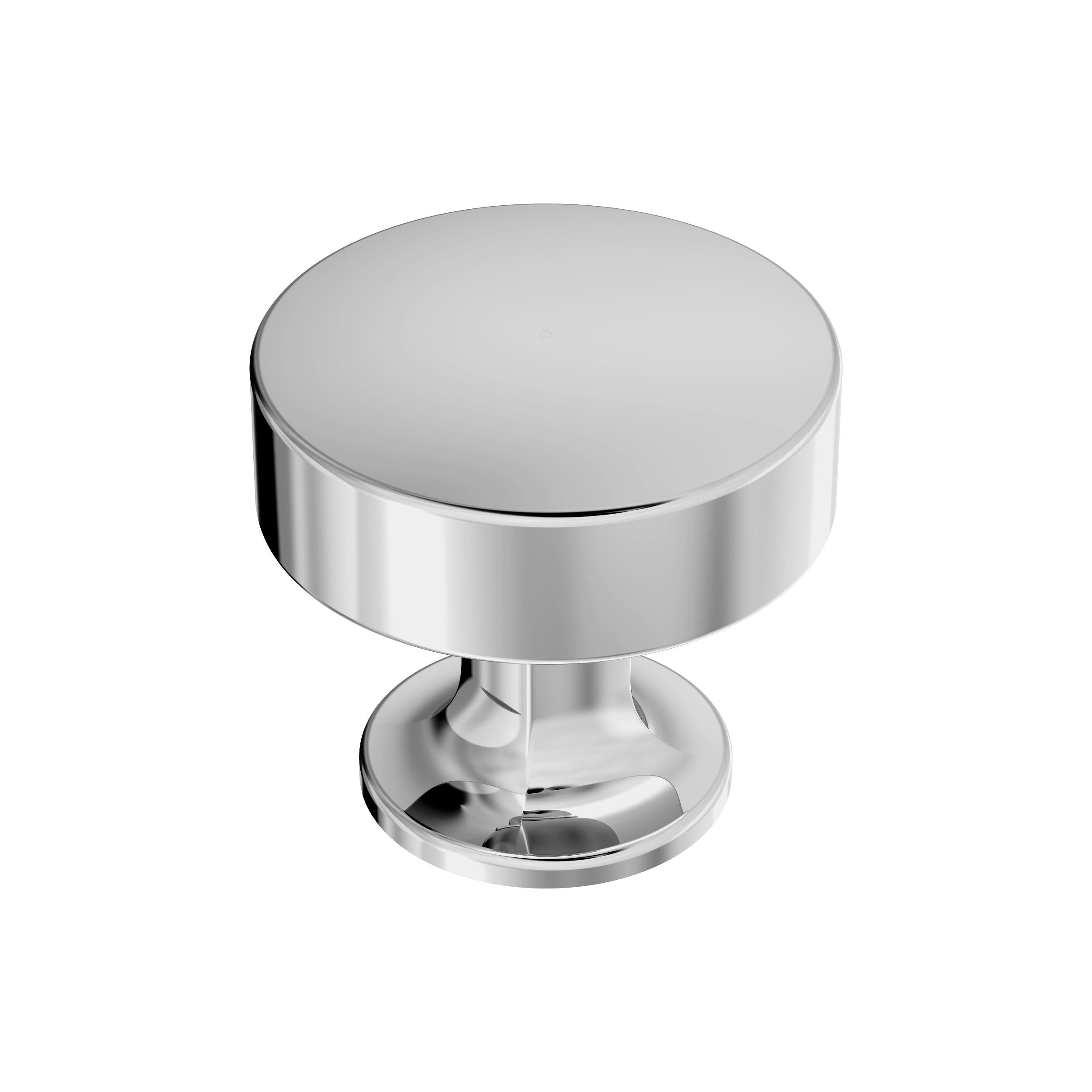 Everett 1-5/16 inch (33mm) Diameter Polished Chrome Cabinet Knob