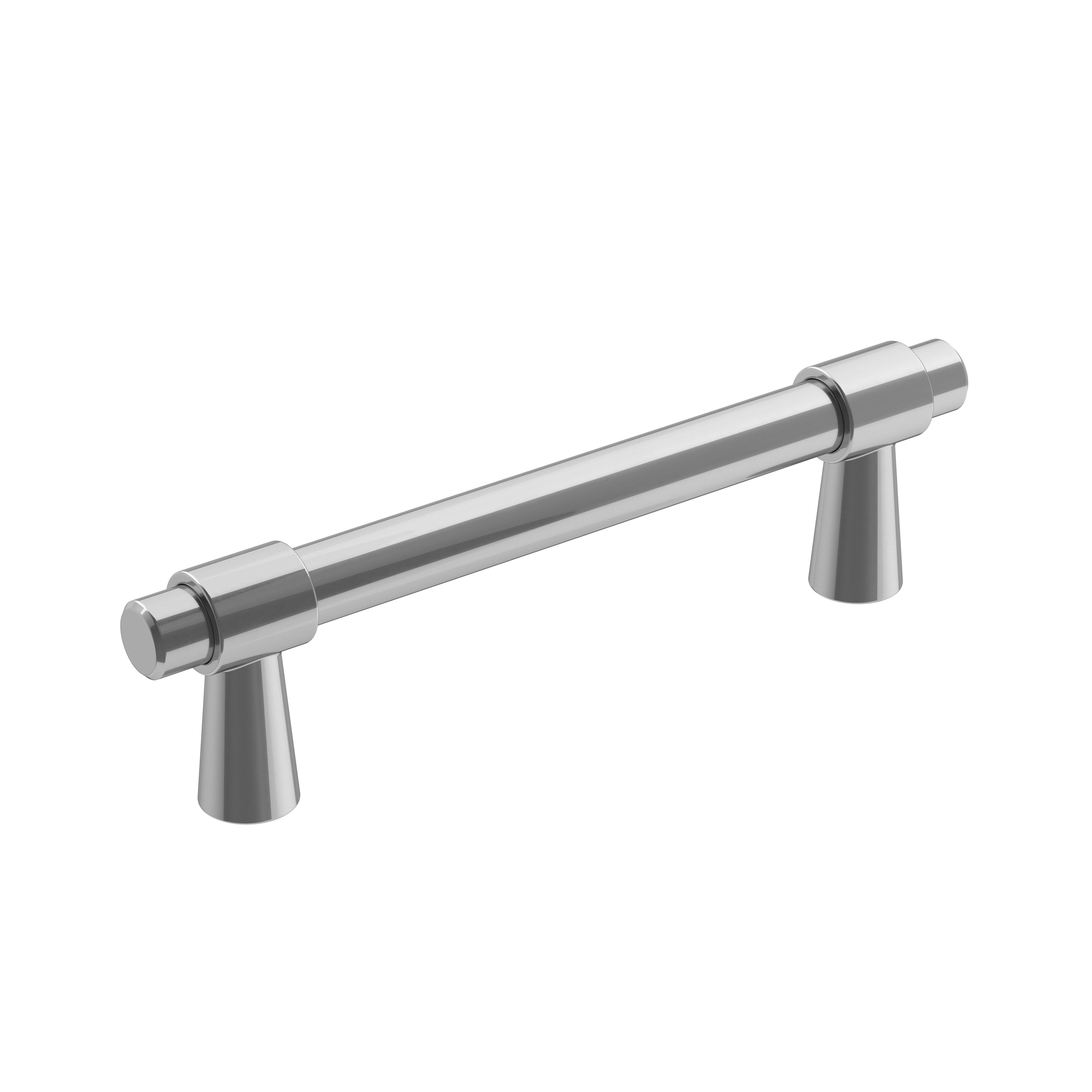Destine 3-3/4 inch (96mm) Center-to-Center Polished Chrome Cabinet Pull