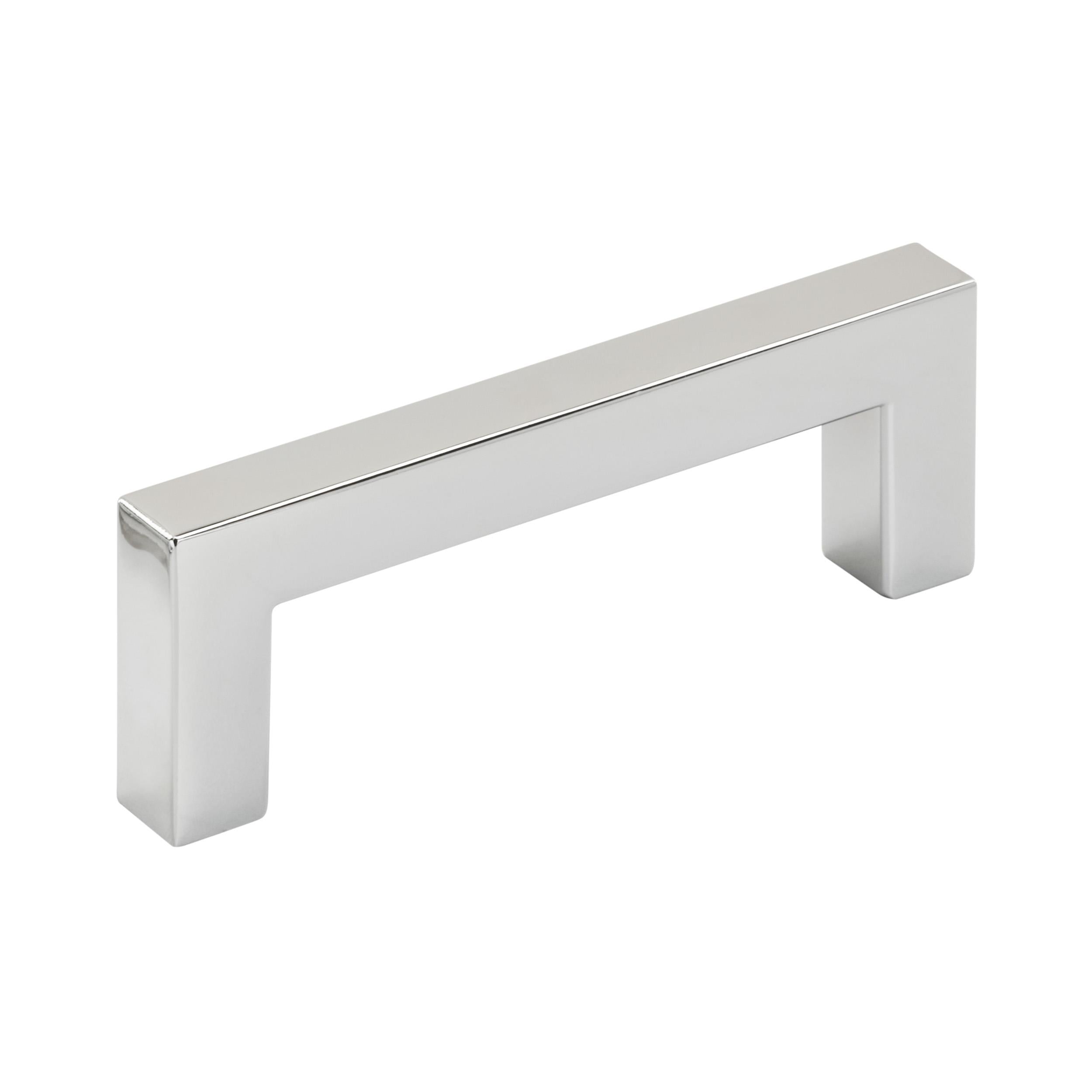Monument 3 inch (76mm) Center-to-Center Polished Chrome Cabinet Pull