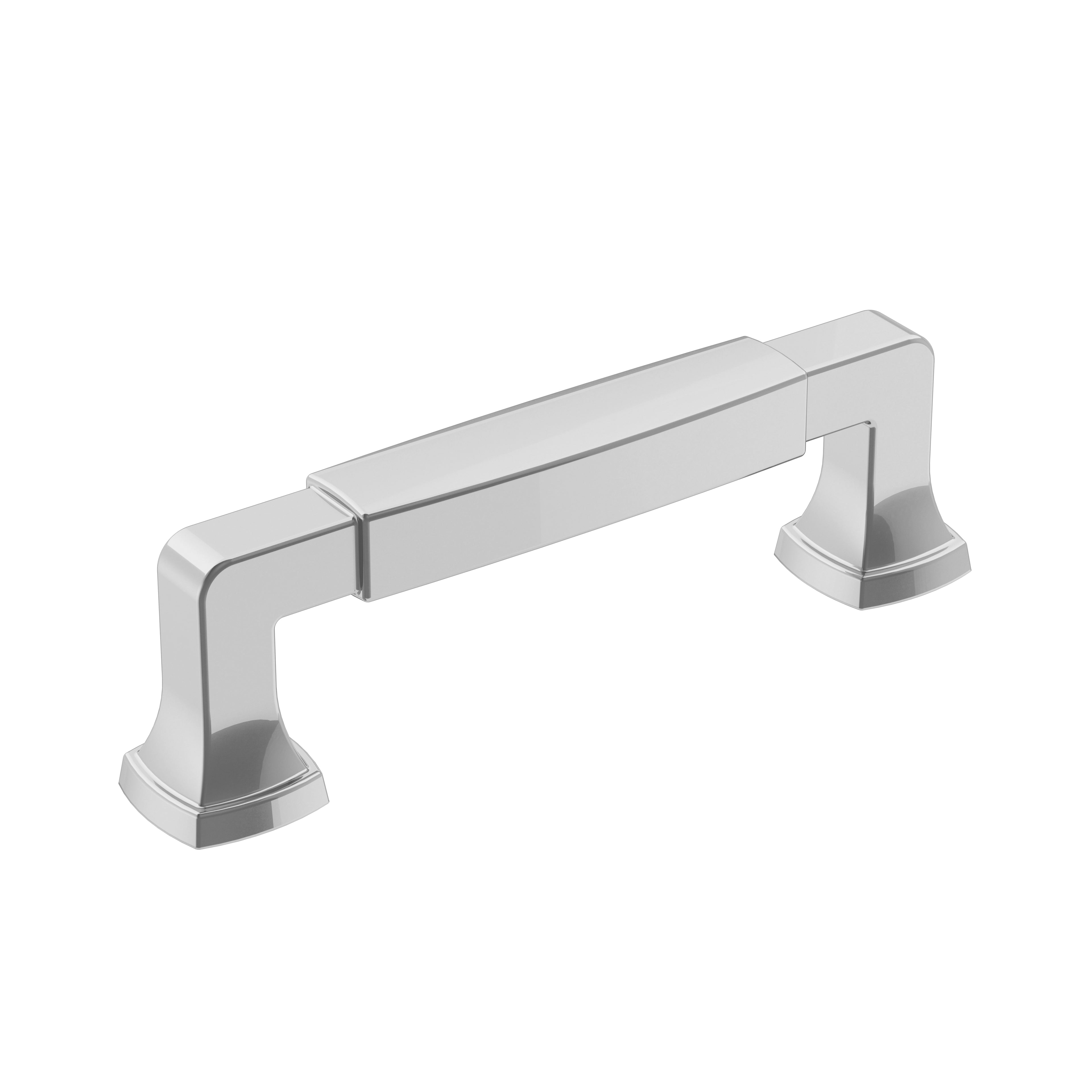 Stature 3-3/4 inch (96mm) Center-to-Center Polished Chrome Cabinet Pull
