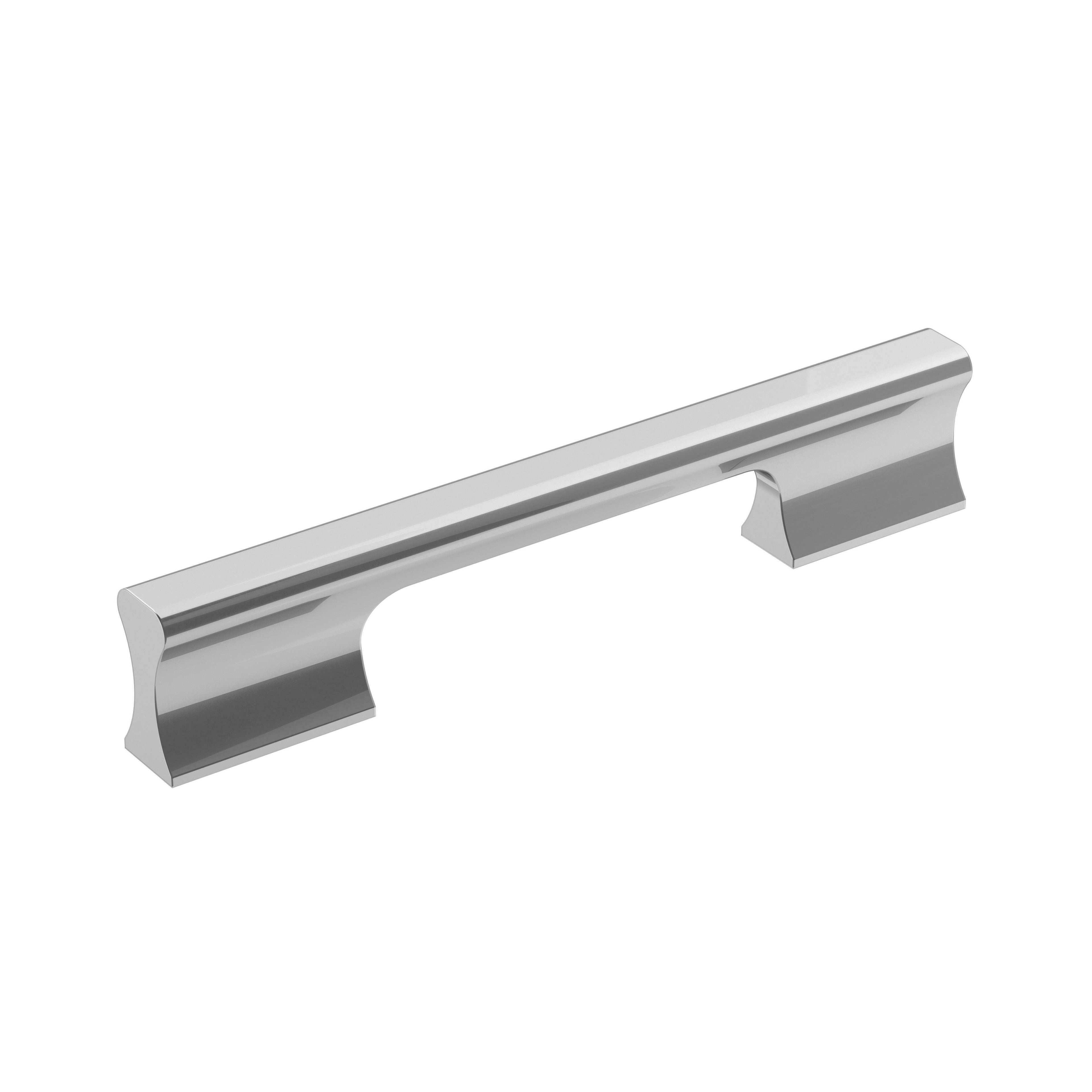 Status 5-1/16 inch (128mm) Center-to-Center Polished Chrome Cabinet Pull