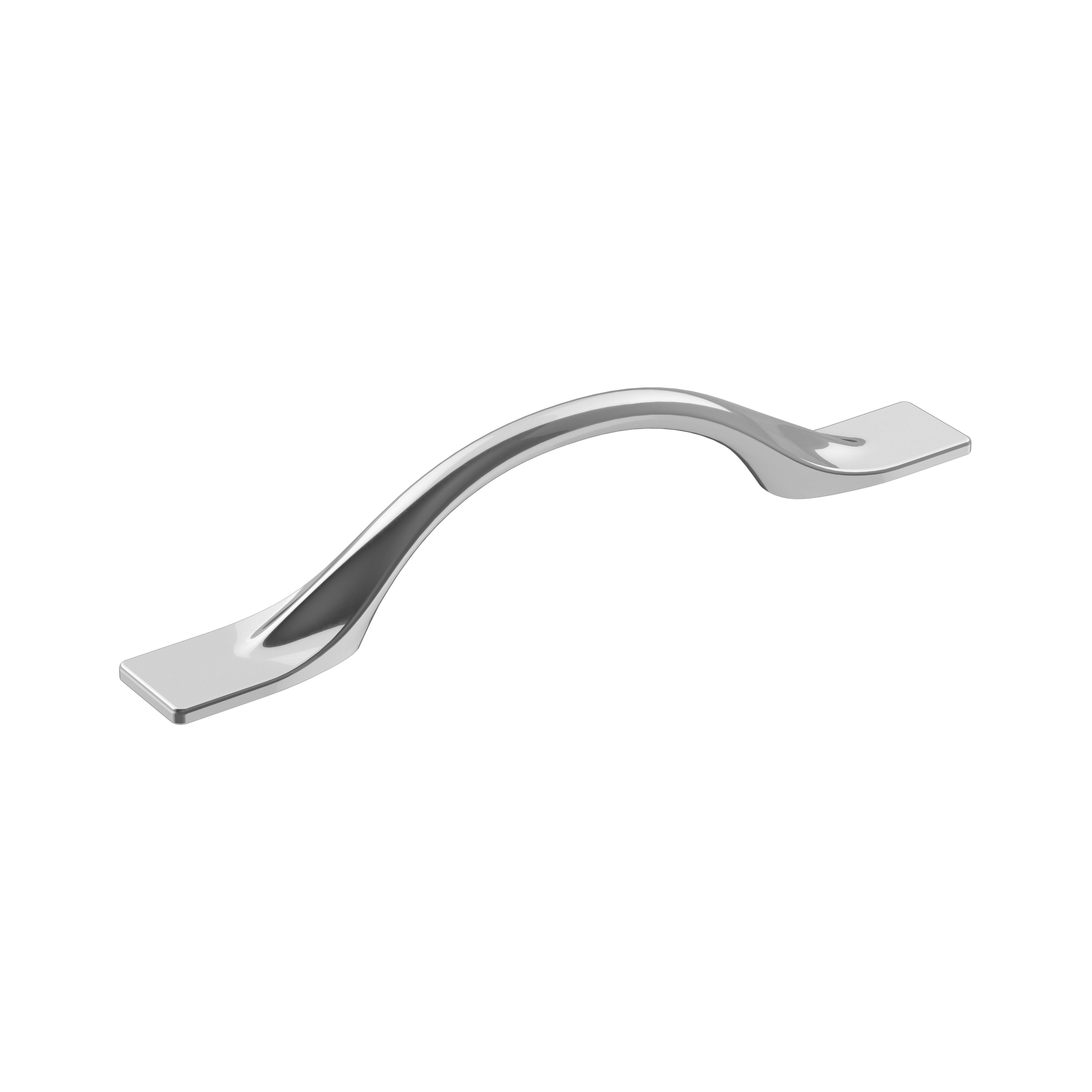 Uprise 3-3/4 inch (96mm) Center-to-Center Polished Chrome Cabinet Pull