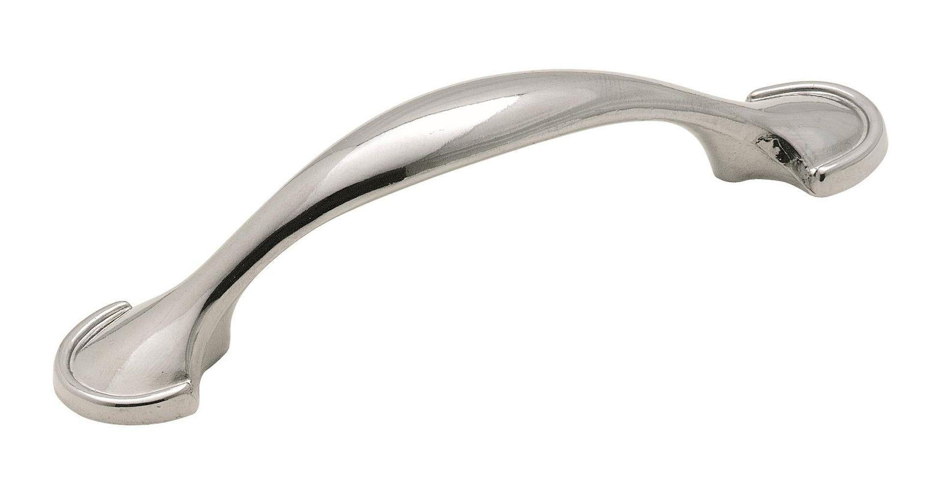 Fairfield 3 inch (76mm) Center-to-Center Polished Chrome Cabinet Pull