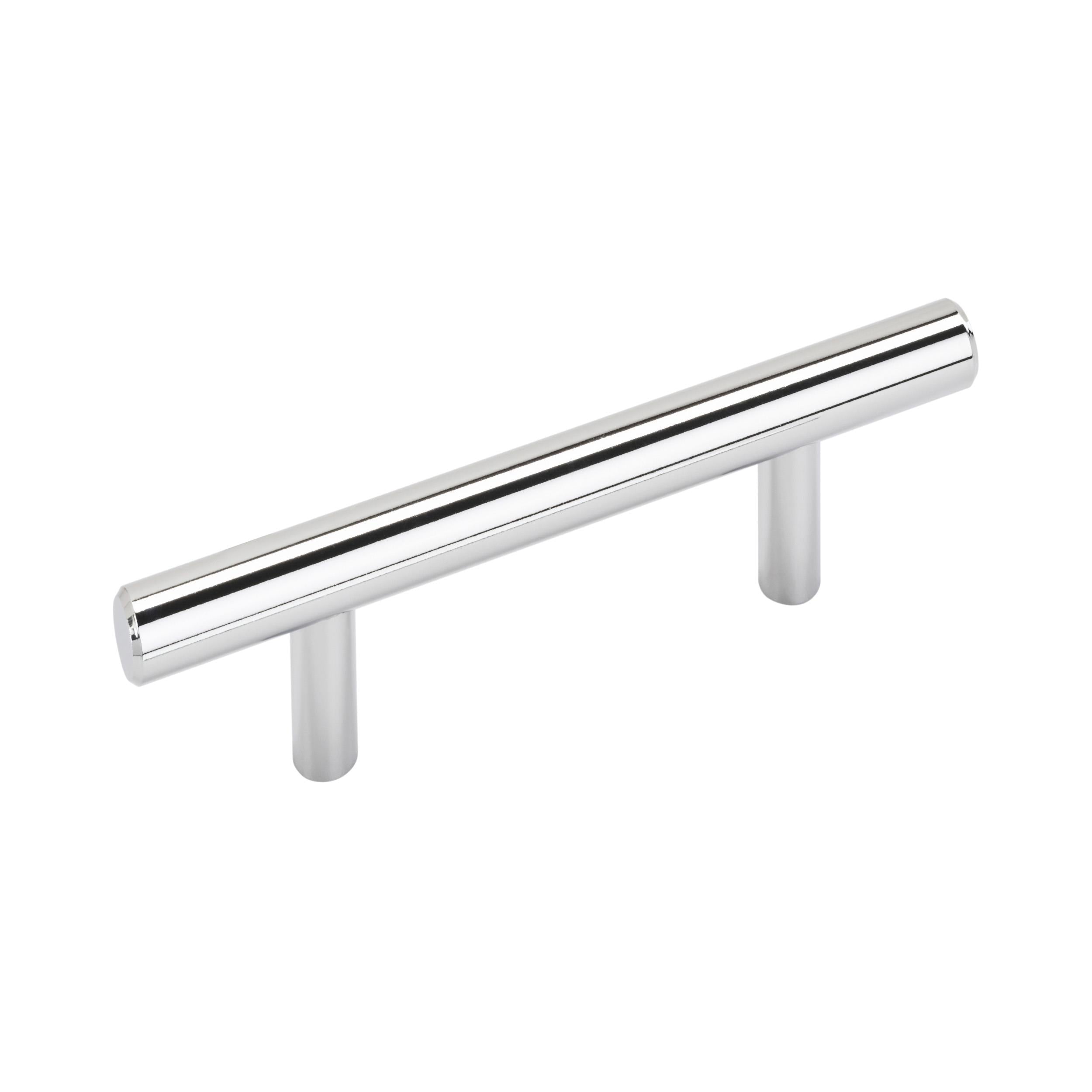 Bar Pulls 3 inch (76mm) Center-to-Center Polished Chrome Cabinet Pull