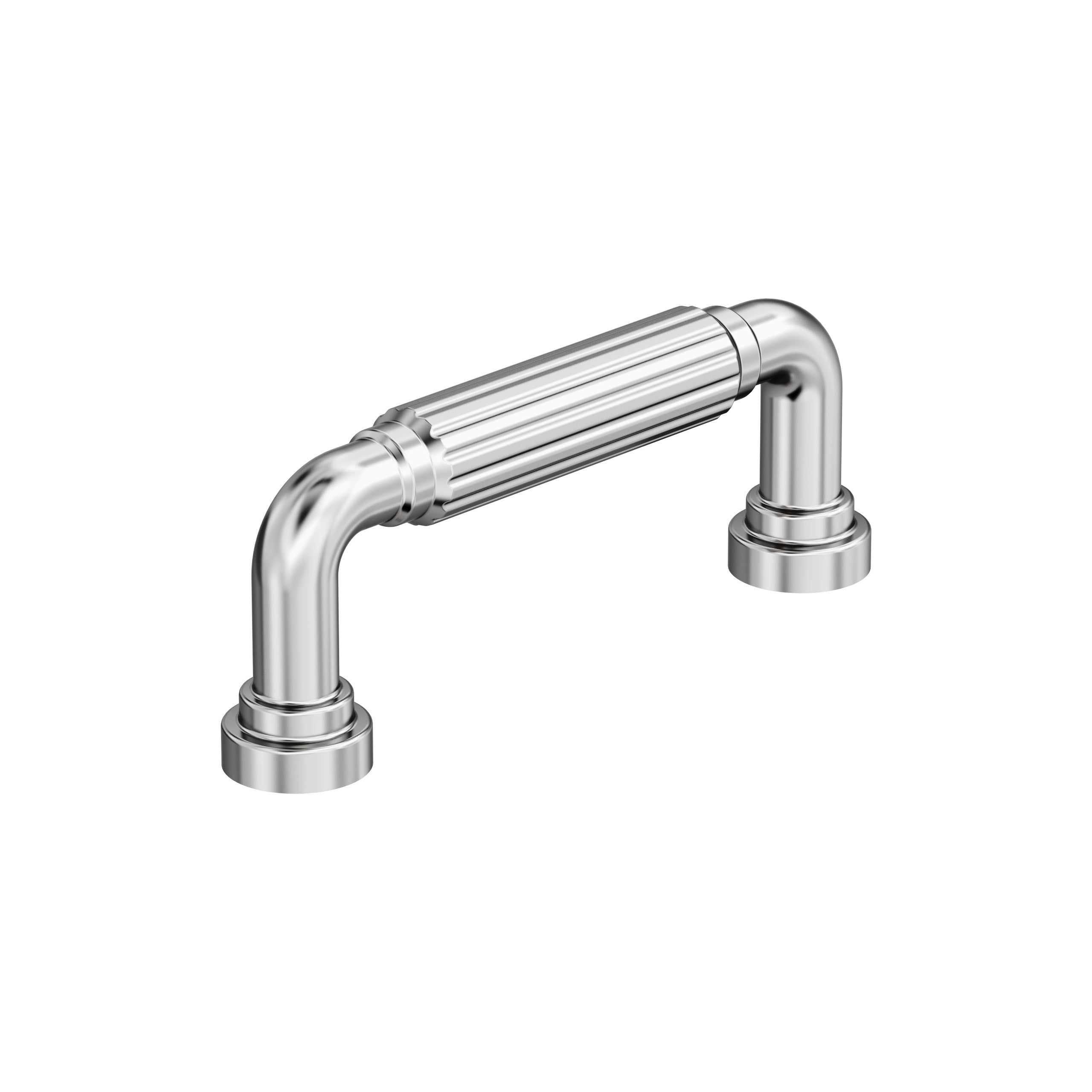 Cowrie 3 inch (76mm) Center-to-Center Polished Chrome Cabinet Pull