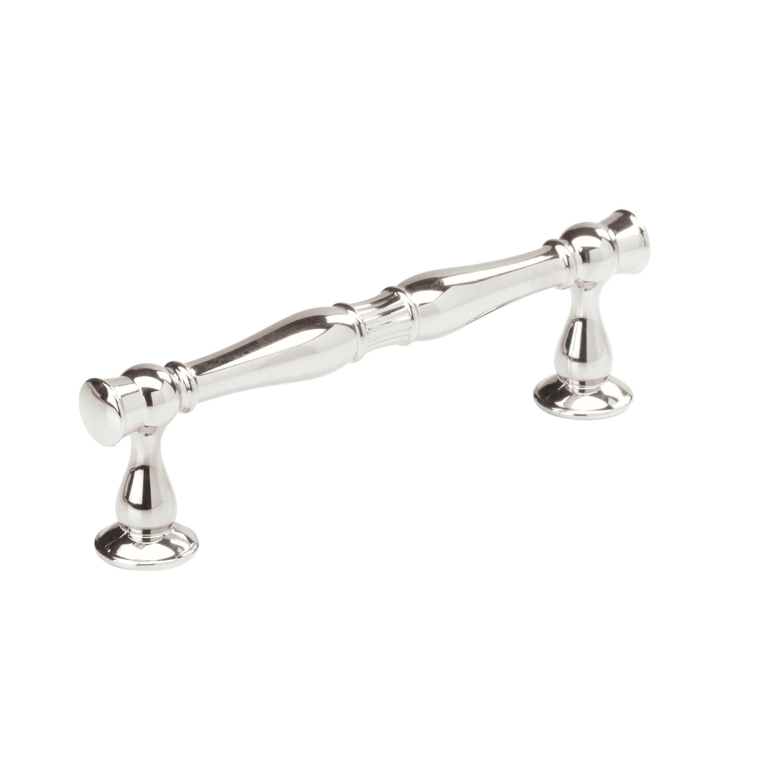 Crawford 3-3/4 inch (96mm) Center-to-Center Polished Chrome Cabinet Pull