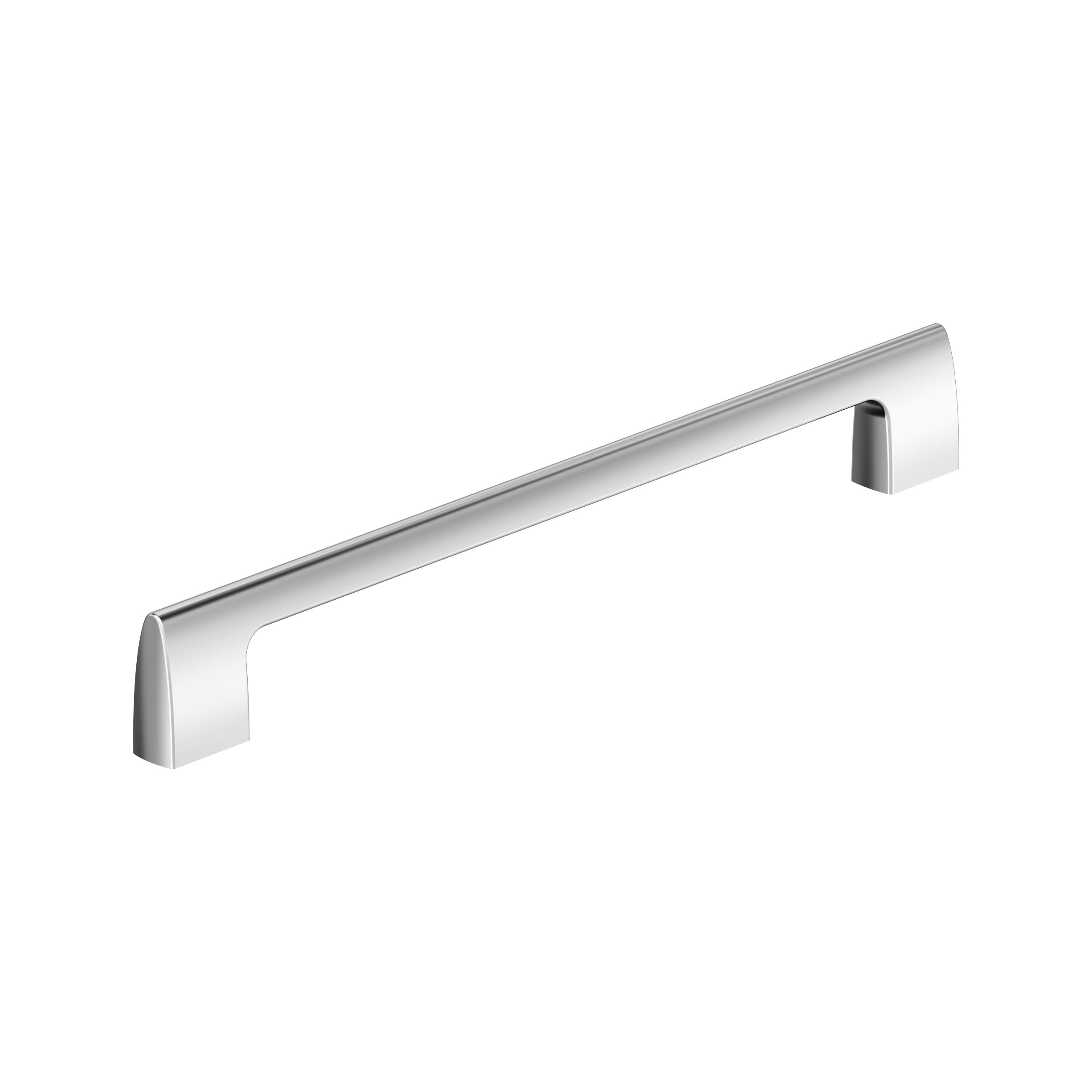 Riva 10-1/16 inch (256mm) Center-to-Center Polished Chrome Cabinet Pull