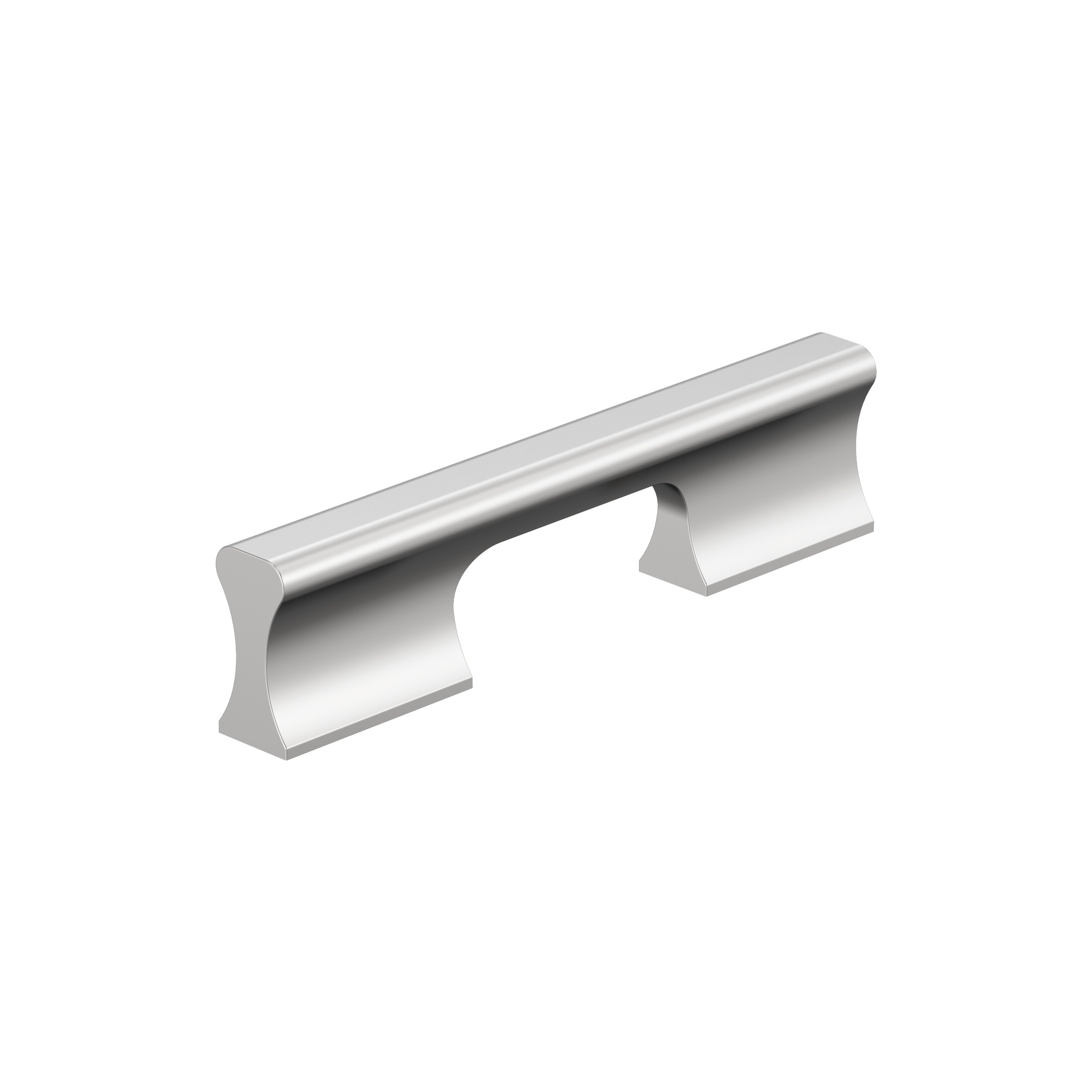 Status 3-3/4 inch (96mm) Center-to-Center Polished Chrome Cabinet Pull