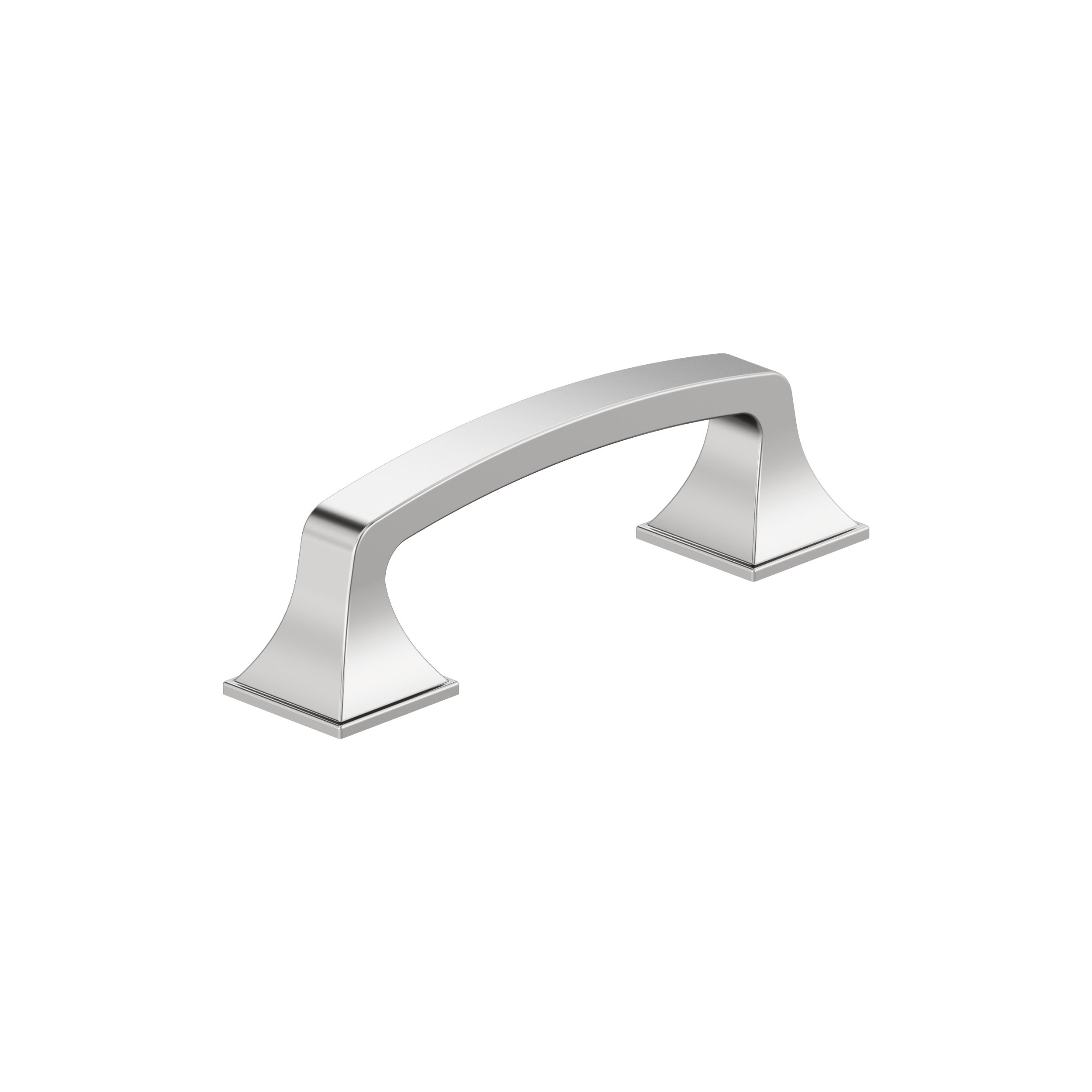 Ville 3 inch (76mm) Center-to-Center Polished Chrome Cabinet Pull