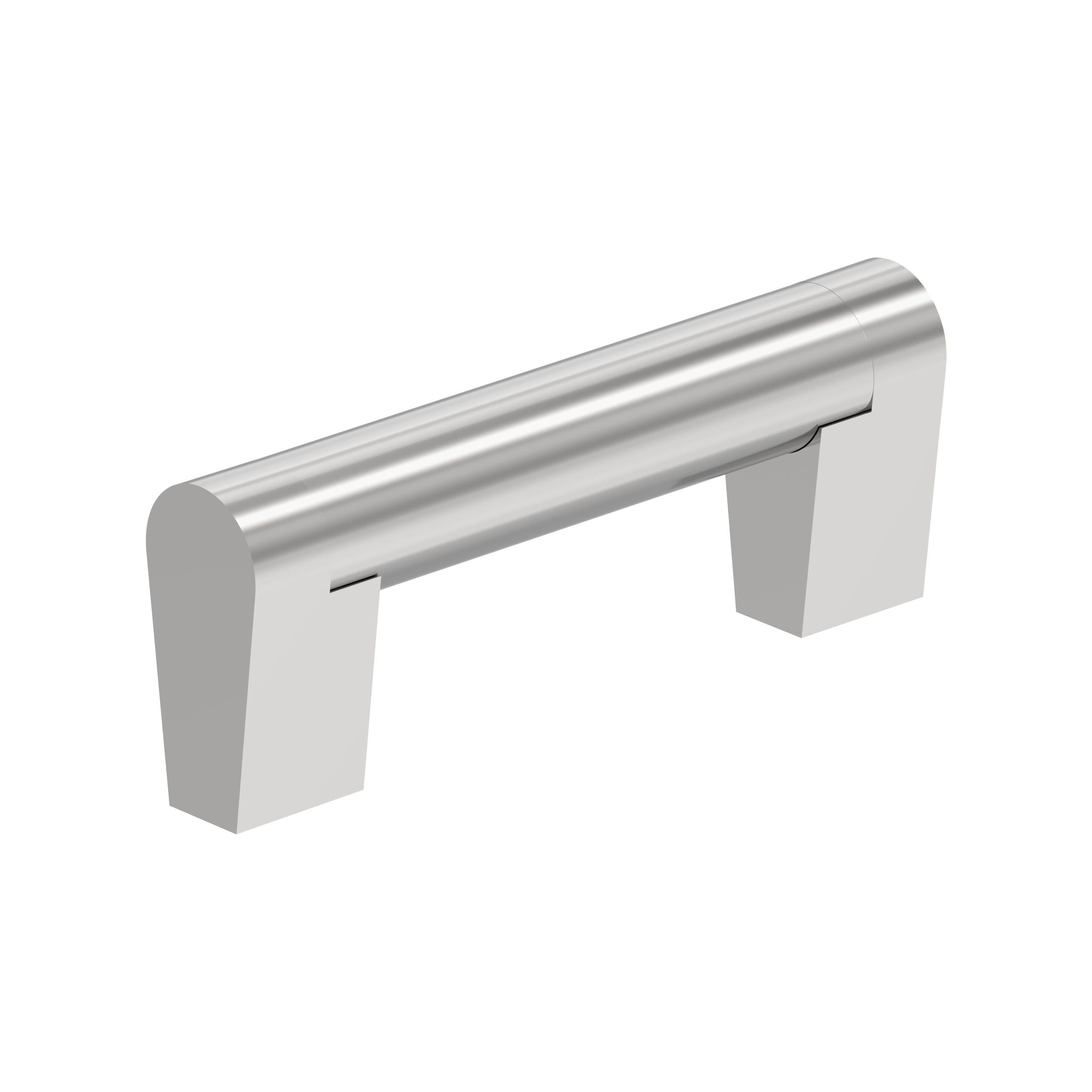 Composite 3 inch (76mm) Center-to-Center Polished Chrome Cabinet Pull