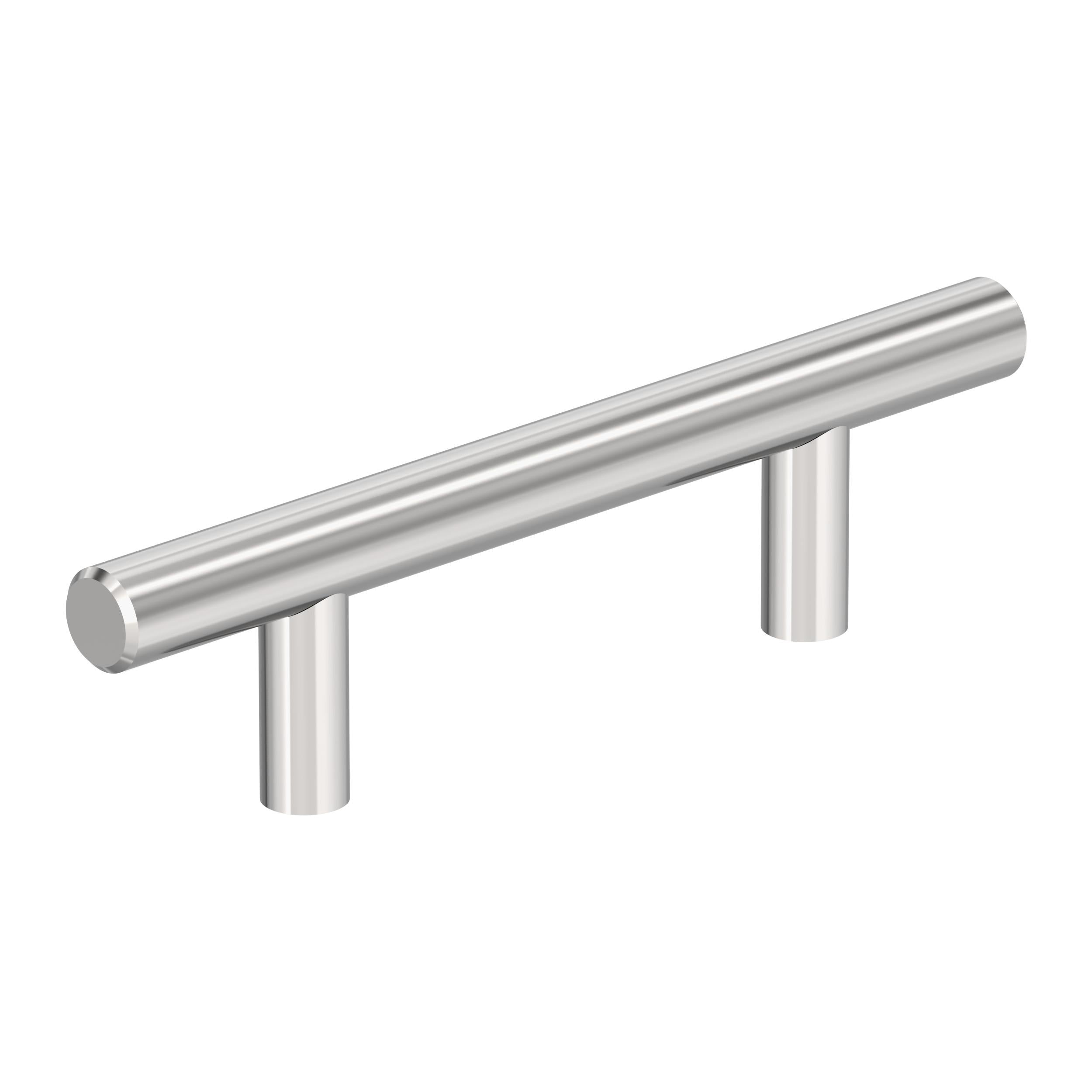 Bar Pulls Hollow 3 inch (76mm) Center-to-Center Polished Chrome Cabinet Pull